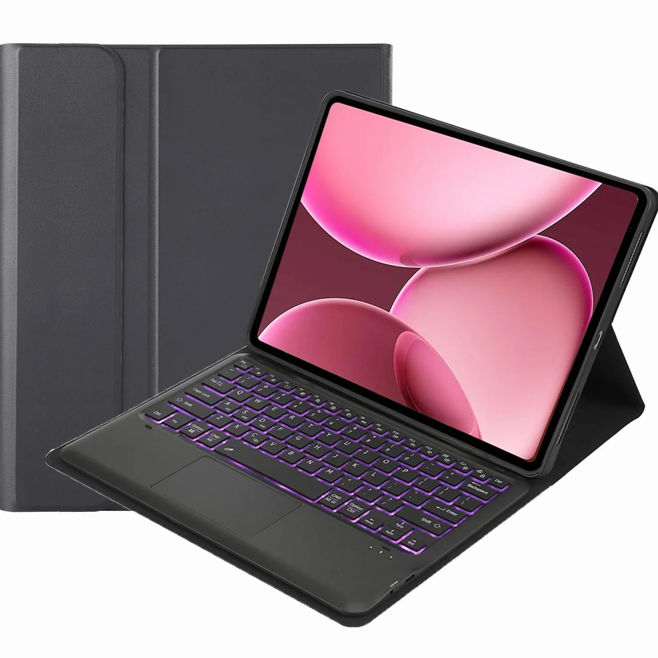 Etui na klawiaturę do OnePlus Pad 3 (33.5 cm), etui folio z bezprzewodową klawiaturą Bluetooth, podświetlana, mysz dotykowa