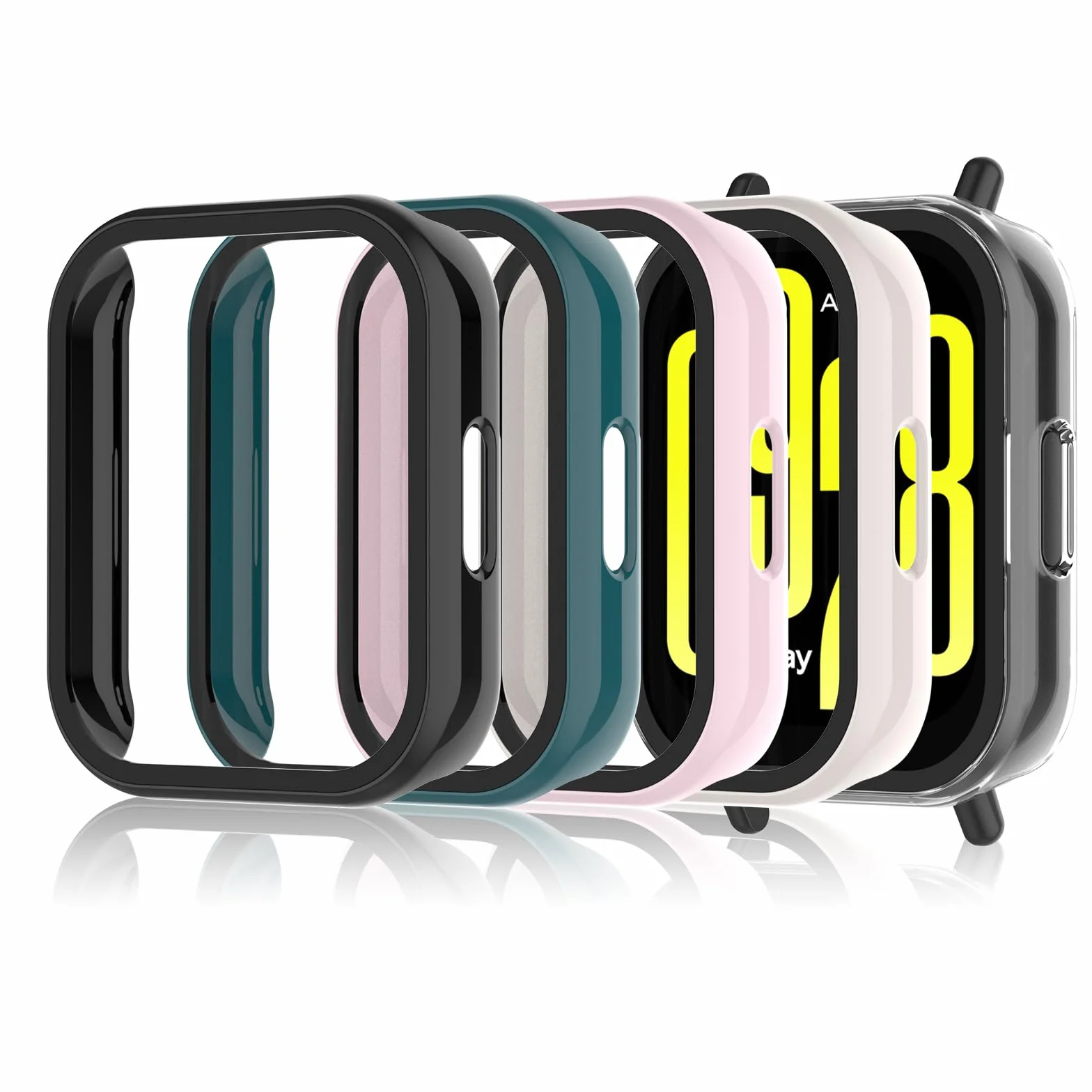 Hianjoo 5 sztuk etui ze szkła hartowanego kompatybilne z Xiaomi Redmi Watch 5 Active 【NIE do zegarka 5 Lite】, folia ochronna na ekran PC kompatybilna z Xiaomi Redmi Watch 5 Active