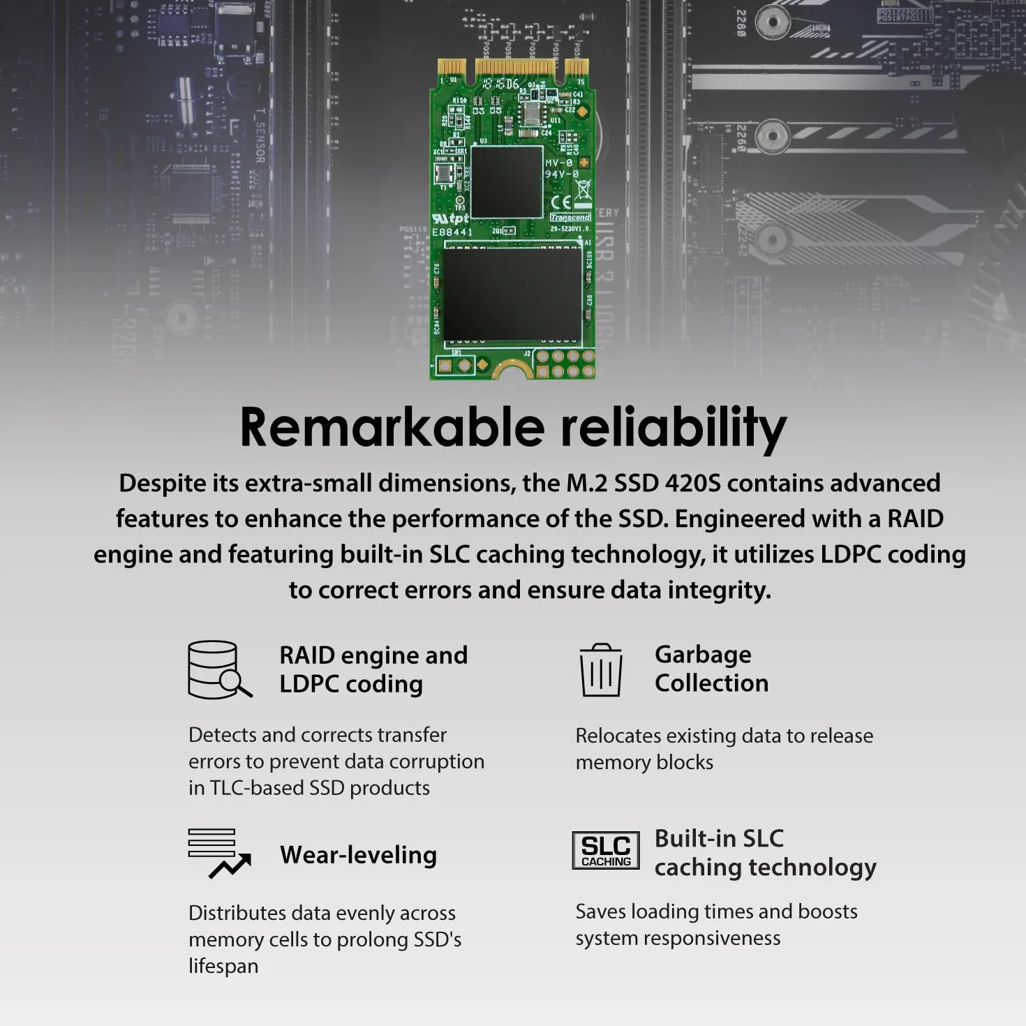 Transcend MTS420S 240 GB M.2 2242 SATA SSD 3D TLC