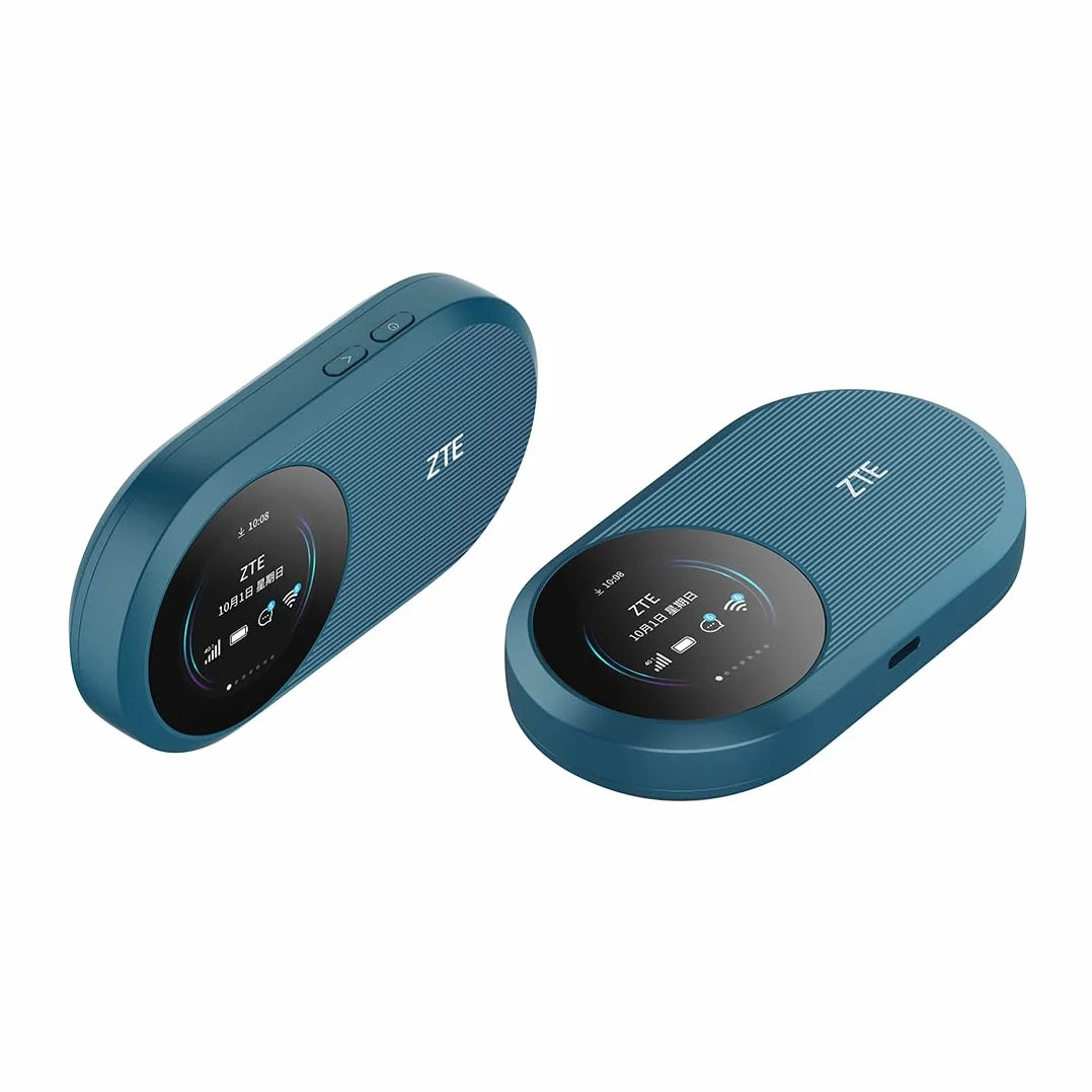 ZTE U10S Pro Blue, 4G+LTE Mobile Wi-Fi 6, odblokowany, niedrogi przenośny tracker podróżny, łączy 32 urządzenia, 3000 mAh, 10 godzin pracy baterii, działa we wszystkich sieciach na całym świecie
