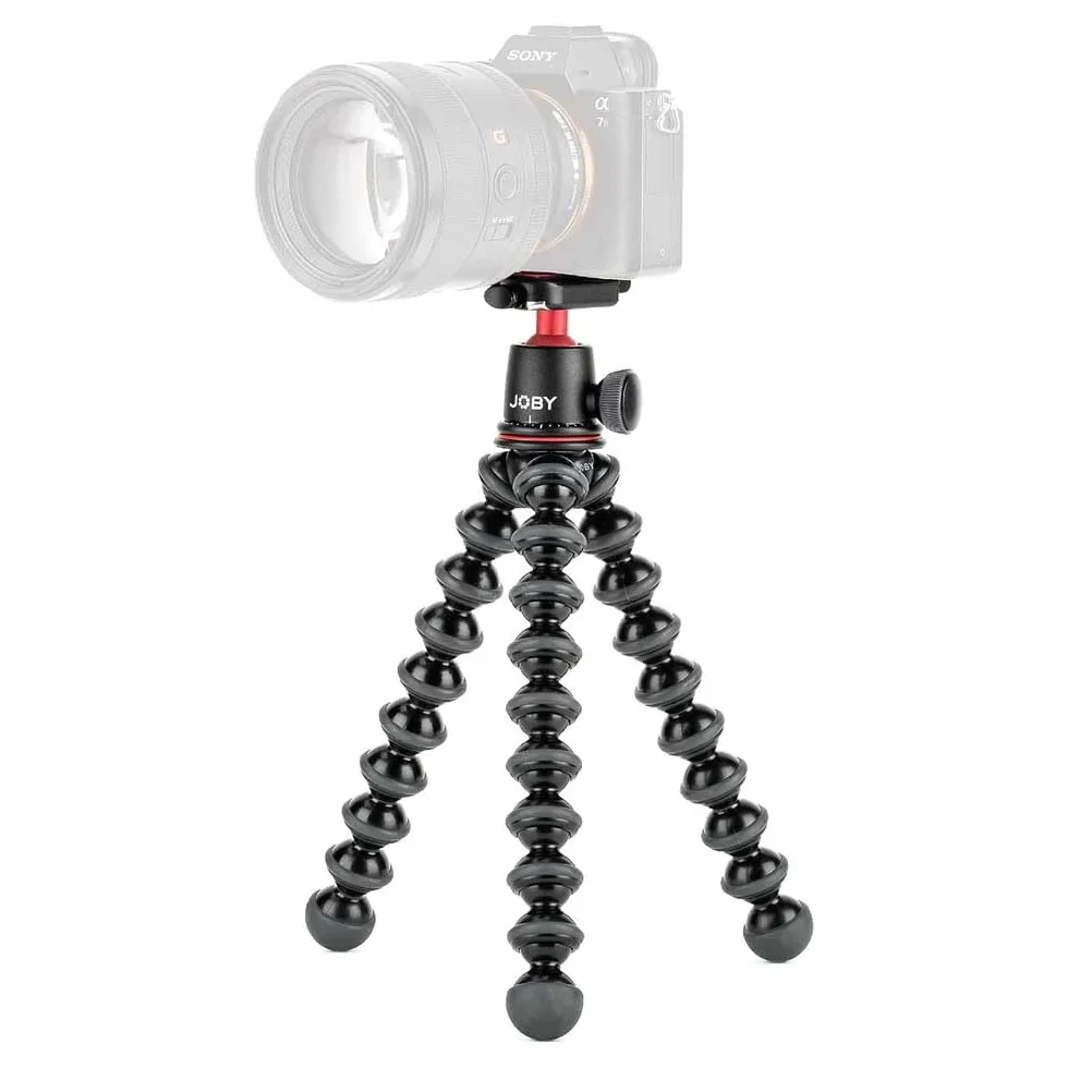 JOBY GorillaPod JB91507 kompaktowy stojak 3K i głowica kulowa do kompaktowych aparatów, statyw podróżny do aparatów, urządzenia do 3 kg, JB91507, wyprodukowano we Włoszech, czarny/węgiel drzewny