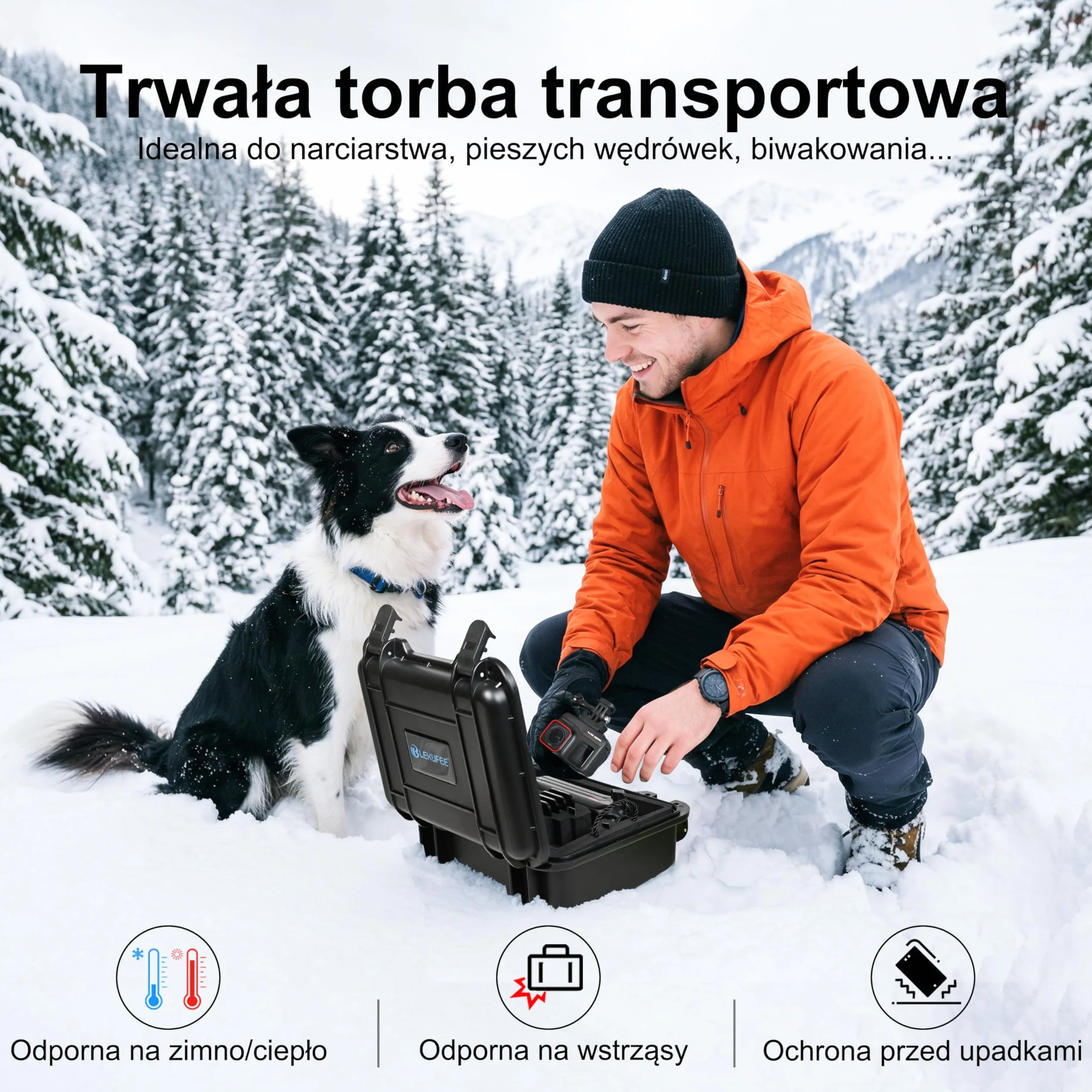 Lekufee Wodoodporny Pokrowiec na Insta360 Ace Pro 2/Insta360 Ace Pro/Insta360 Ace/Kamerę Akcji Transmisję na Żywo oraz Akcesoria (Tylko Pokrowiec）