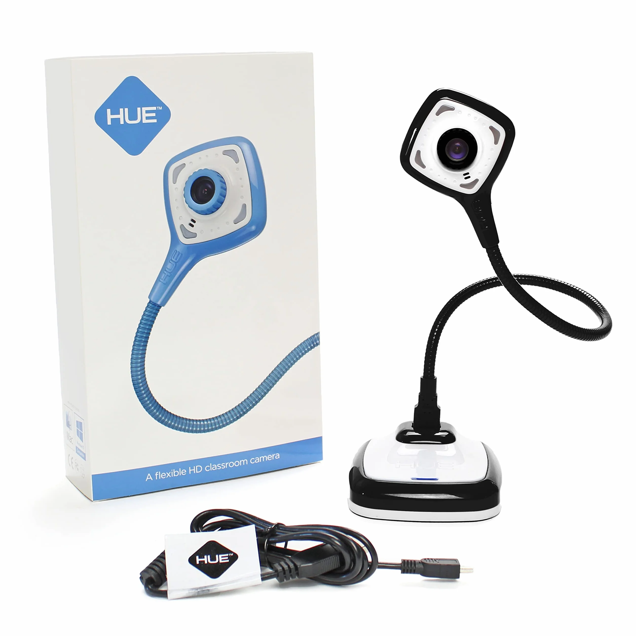 HUE HD Pro Elastyczna Kamera Dokumentowa USB do Wideokonferencji Czarna