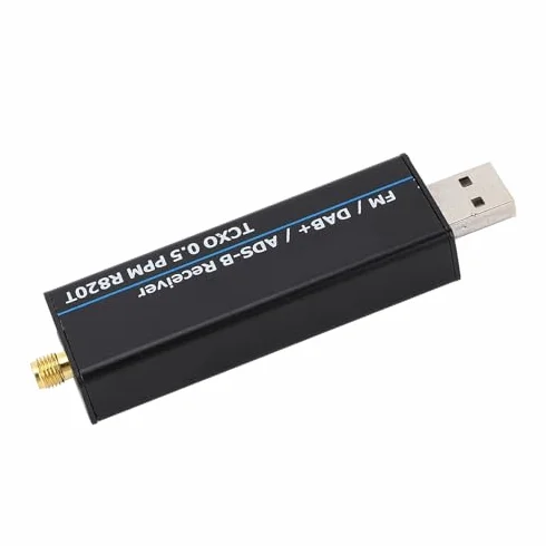 Odbiornik RTL SDR, Chipset RTL2832U R820T2, 0.5 PPM TCXO, 100 kHz-1766 MHz, Bezpośrednie Próbkowanie, Stop Aluminium, Połączenie USB, z Antenami