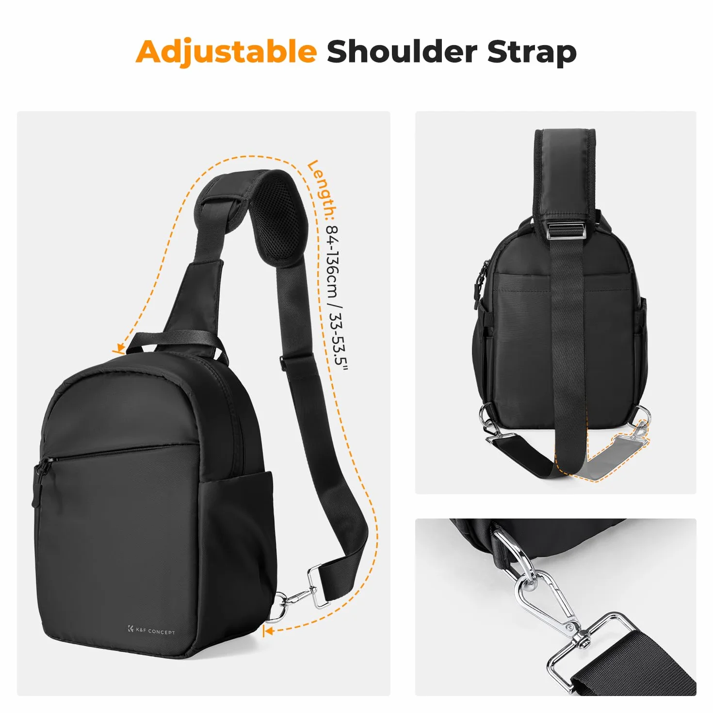K&F CONCEPT Torba na ramię na aparat, wodoodporny plecak kompaktowy