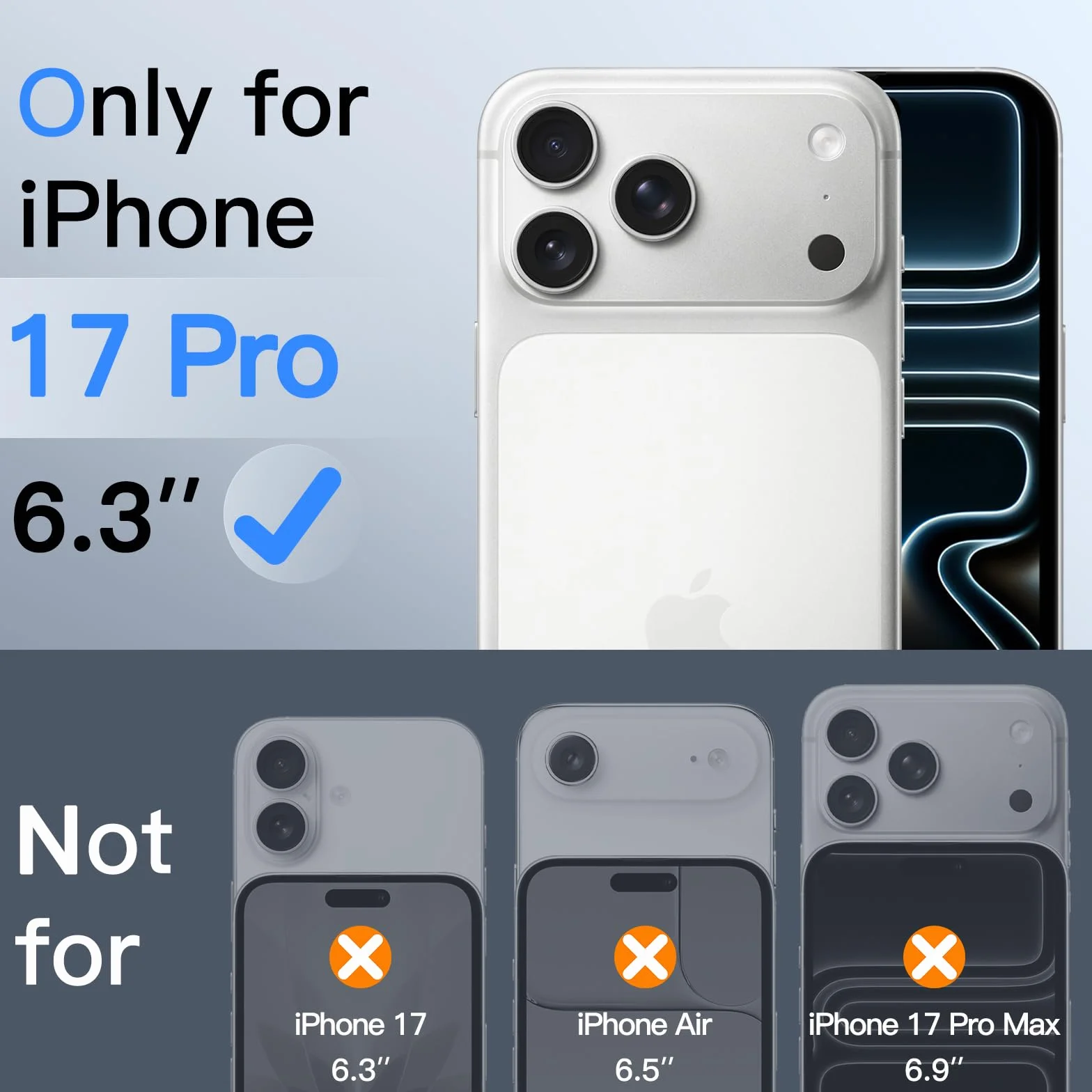 JETech 360 Stopni Prywatność Ochraniacz Ekranu dla iPhone 17 Pro 6,3 Cala, 4-Drożny Antyszpieg Szkło Hartowane Film z Łatwe Narzędzie Instalacyjne, 2 Sztuki