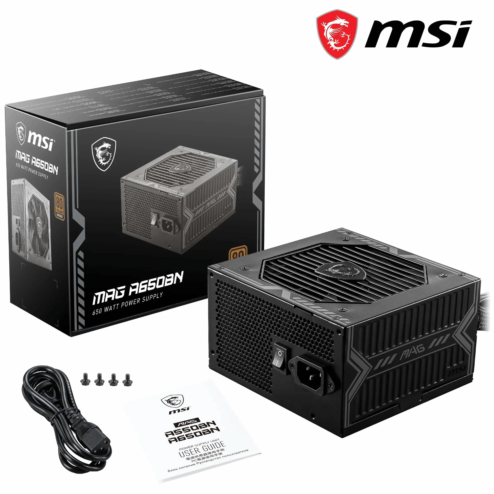MSI MAG A650BNL zasilacz 650W 80 Plus Bronze ATX PSU