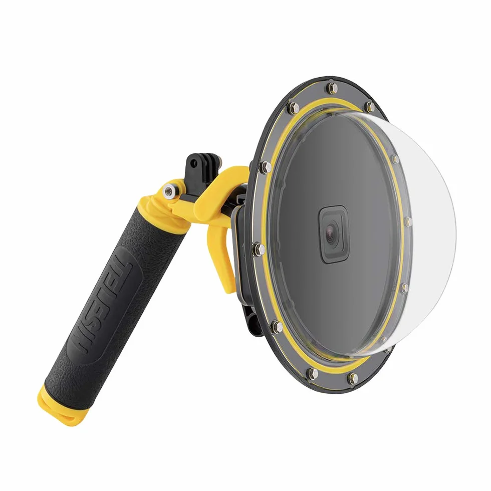 Port kopułowy dla GoPro Hero 10 9 Czarna, wodoodporna obudowa Osłona obiektywu do nurkowania Przezroczysta obudowa z spustem pistoletowym, pływający uchwyt do Hero 10 9 Akcesoria do kamer akcji
