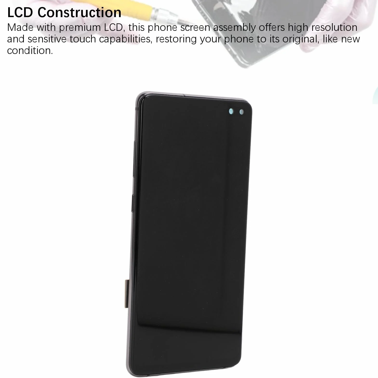 Ekran S10 Plus, Wymiana Ekranu dla Telefonu S10 Plus Oryginalny Wyświetlacz LCD z Ekranem Dotykowym Digitizer (GREY)