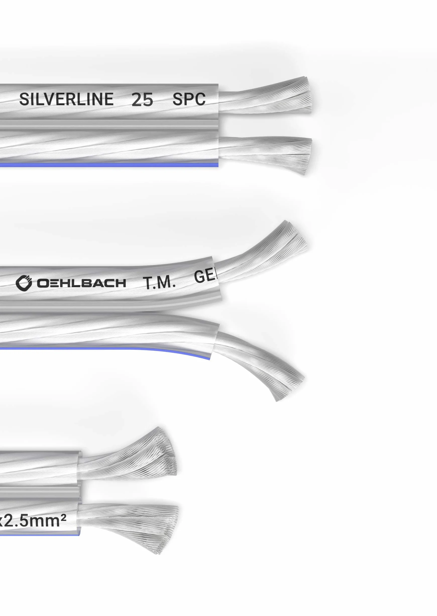 Oehlbach Silverline SP-25 - Stereo HI-FI Kabel Głośnikowy ze SPOFC (Posrebrzana Miedź) 2 x 2,5 mm² - Mini Cewka 10 m