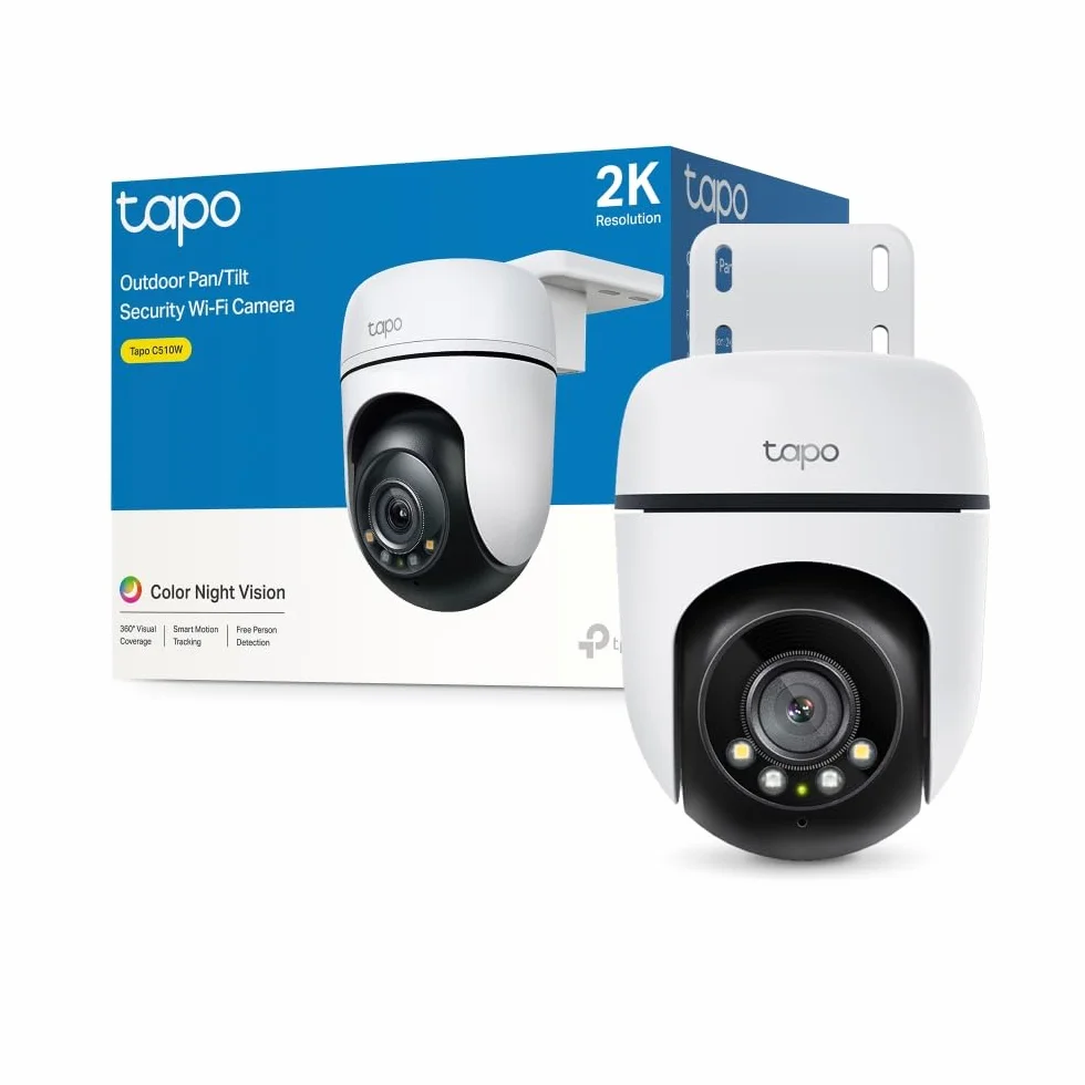 TP-Link Tapo C510W Kamera zewnętrzna Wi-Fi 2K QHD IP65 Śledzenie ruchu Pełnokolorowy tryb nocny