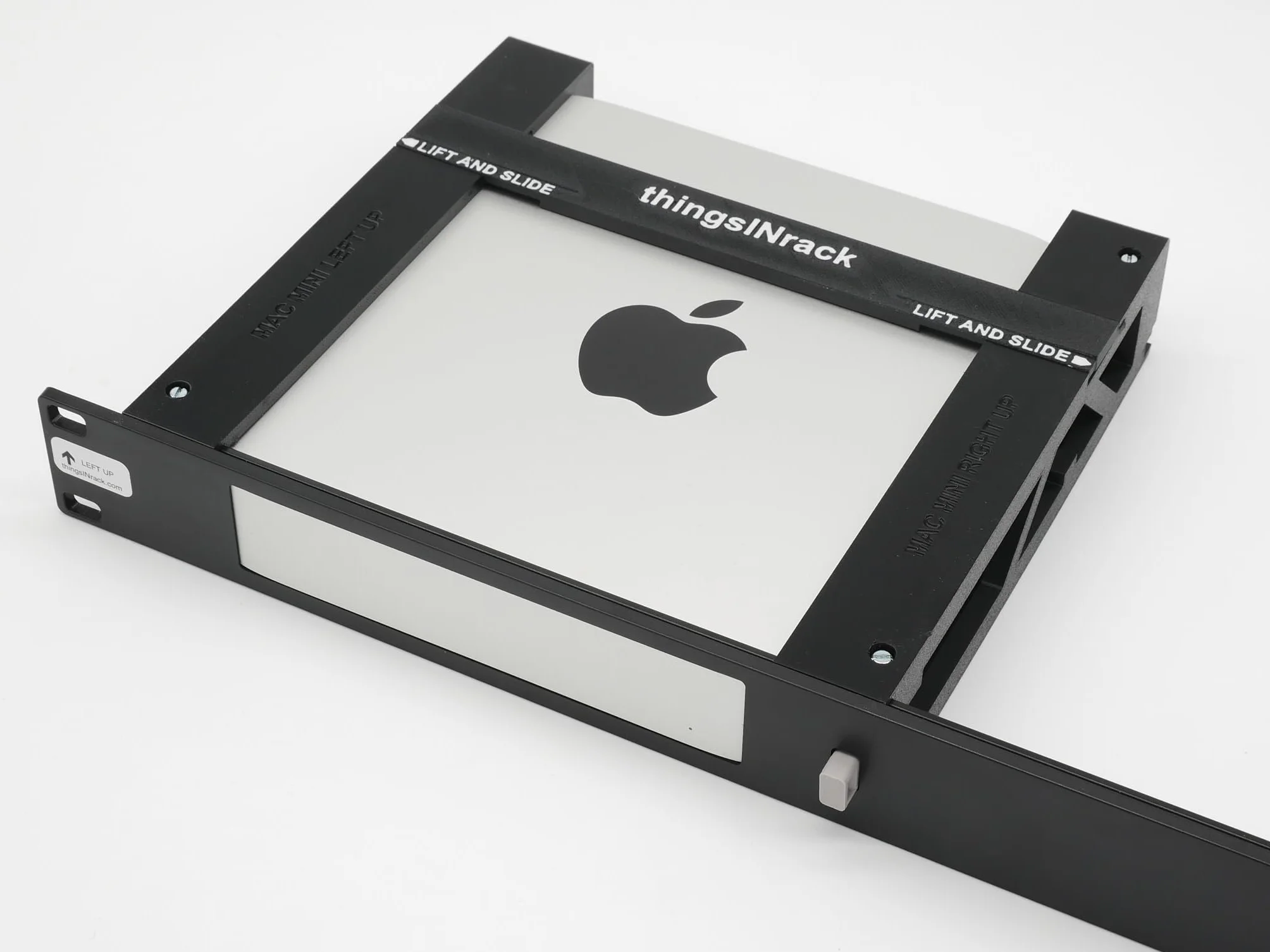 Rack mount made for Apple mac mini 19inch 1U, TIRAPPLEMINI19I1UBLK