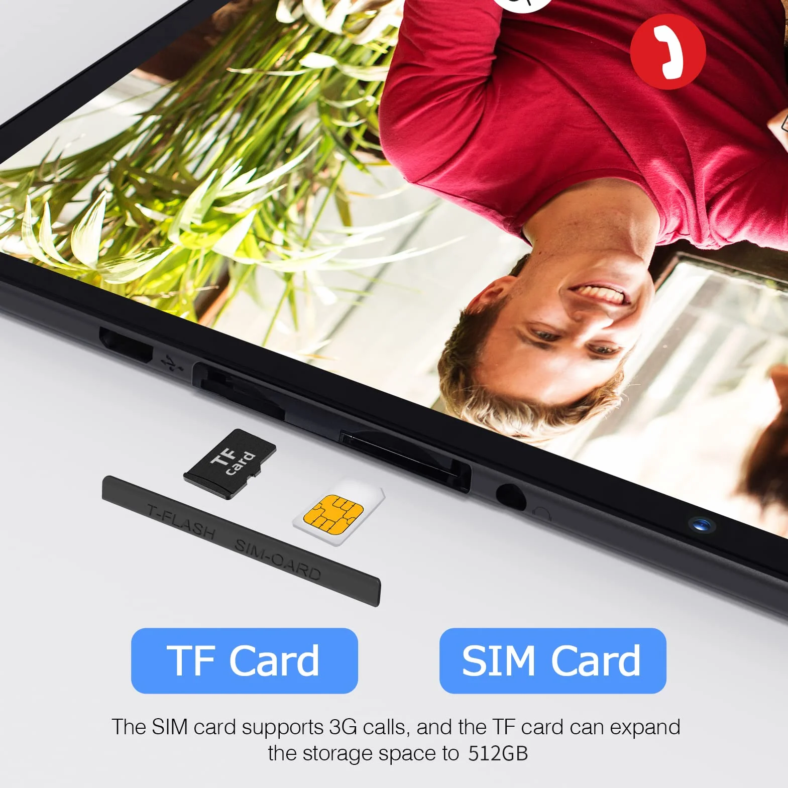 PRITOM Tablet 10 cali Android 13 Phone Tablet 3G, SIM, 64 GB Quad Core, (TF 512 GB), bateria 5000 mAh, kamera tylna 8 MP, obsługa połączeń 3G, WiFi, GPS, Bluetooth, USB typu C, czarny