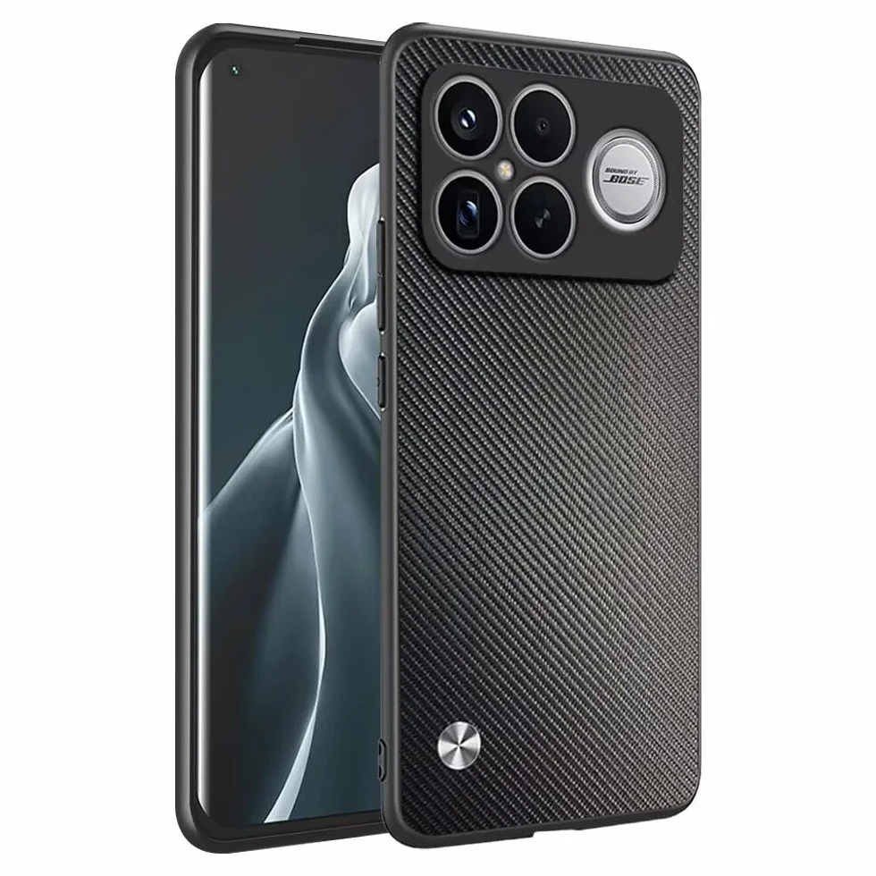 HONLEN Etui na telefon Poco F8 Ultra (6,9" cala), biznesowe etui na telefon ze skóry z tyłu, Kevlar