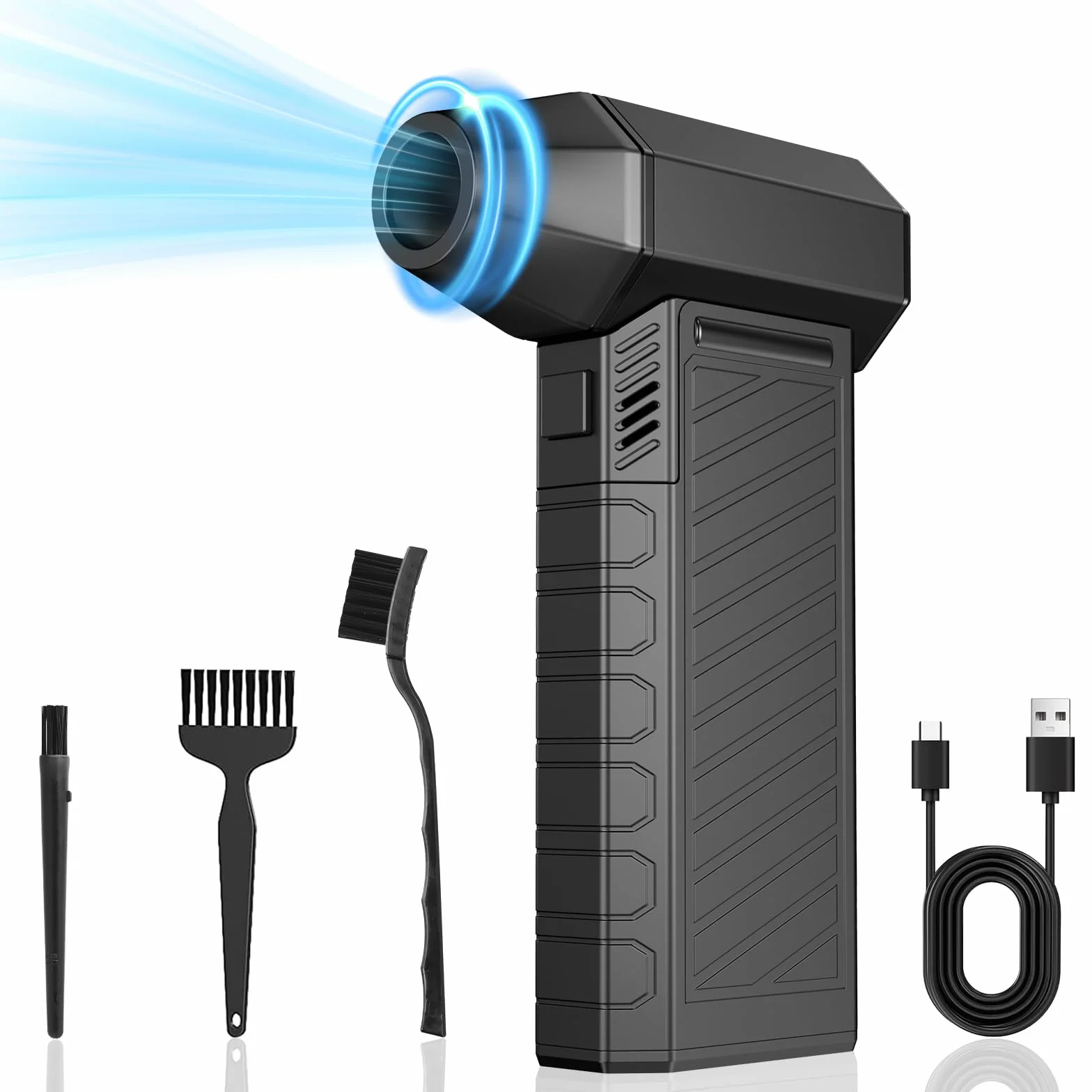 Apkezel 15 0000 obr./min, duża prędkość, dmuchawa do komputera, do ładowania USB, bateria 6000 mAh, do laptopa, klawiatury