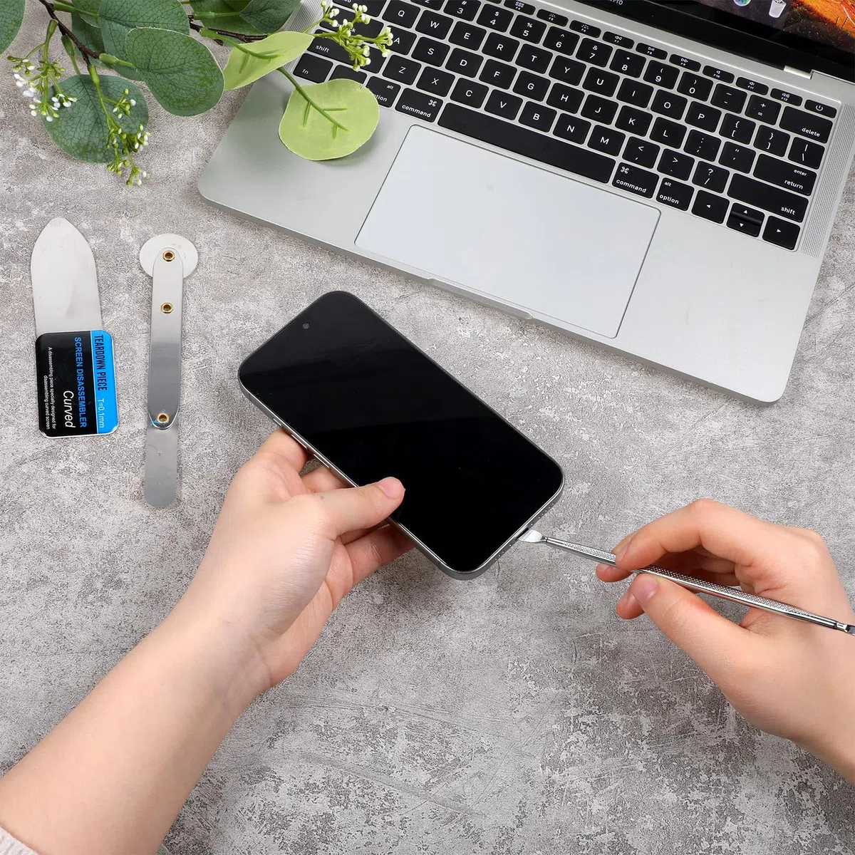6 sztuk metalowych narzędzi do naprawy i demontażu telefonu komórkowego, tabletu, laptopa, zabawek, konsoli do gier