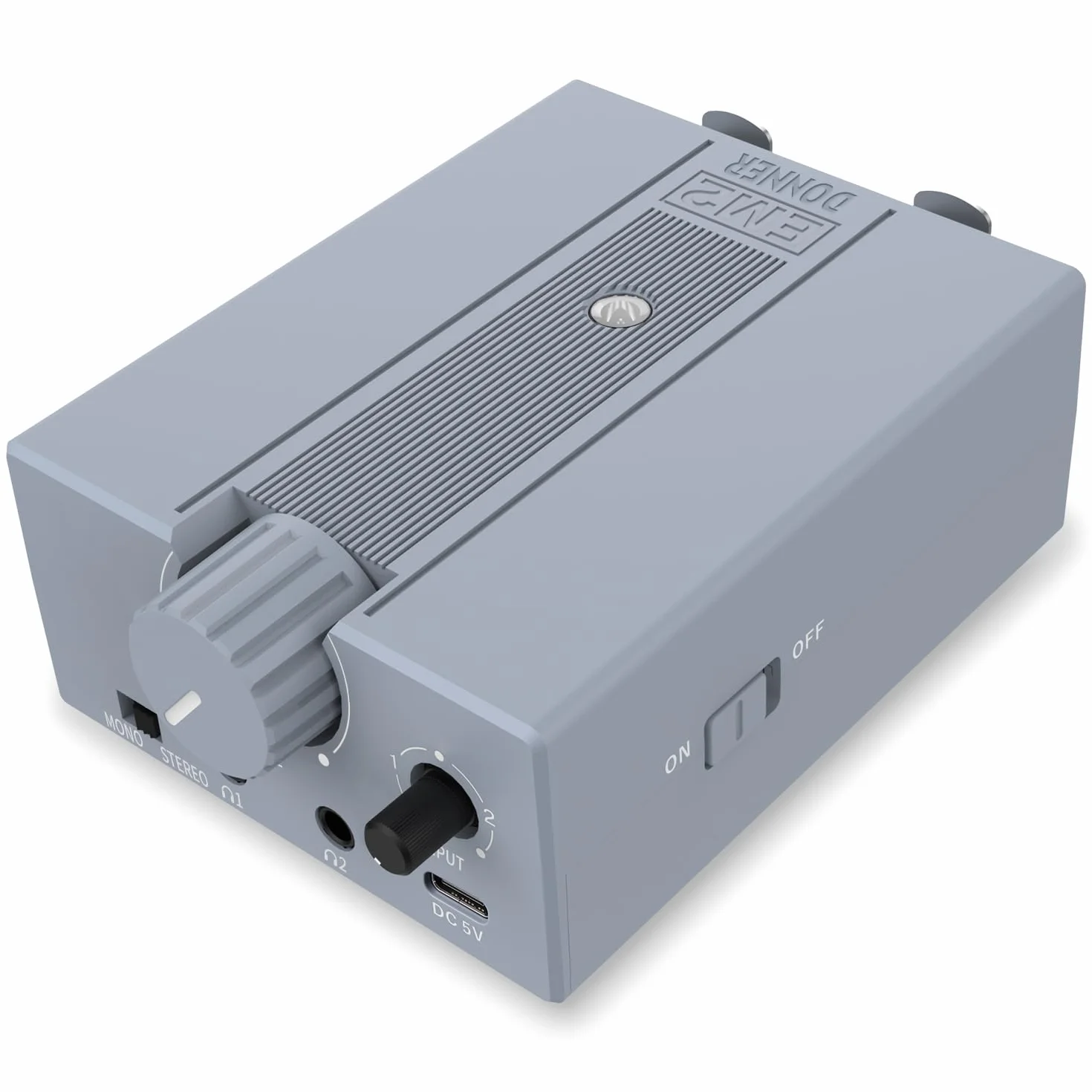 Donner Wzmacniacz słuchawkowy DC 5V-1A, przenośny wzmacniacz do monitora dousznego 3,5 mm z impedancją 8Ω do 250Ω, z 2 wejściami XLR i 1/10.2 cm TRS