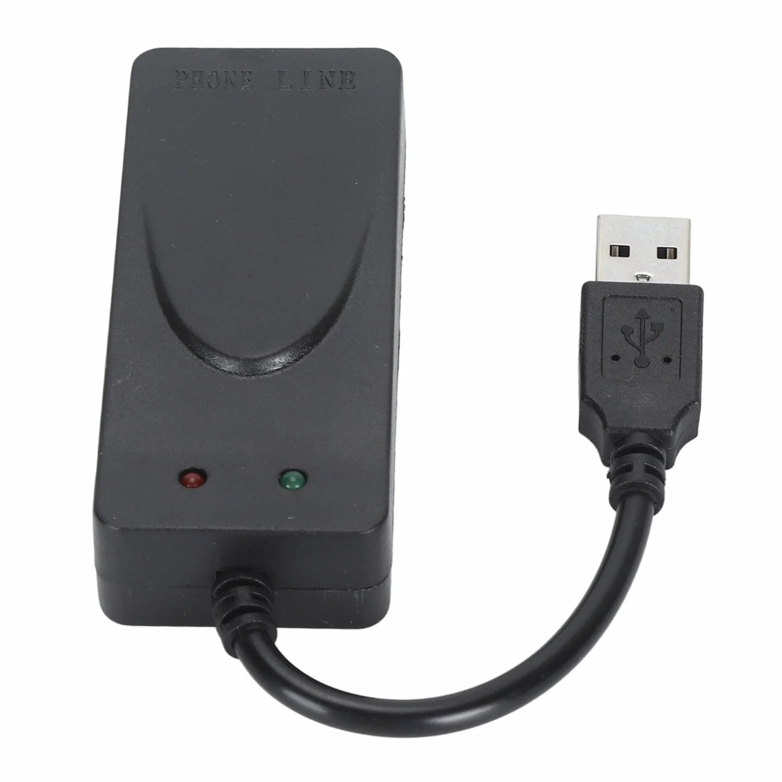 Zewnętrzny Analogowy Faks-Modem USB V.90 56K Dial Up z Dwoma Portami RJ11, Gniazdem na Telefon, Obsługa Identyfikacji Dzwoniącego dla Komputera i Laptopa