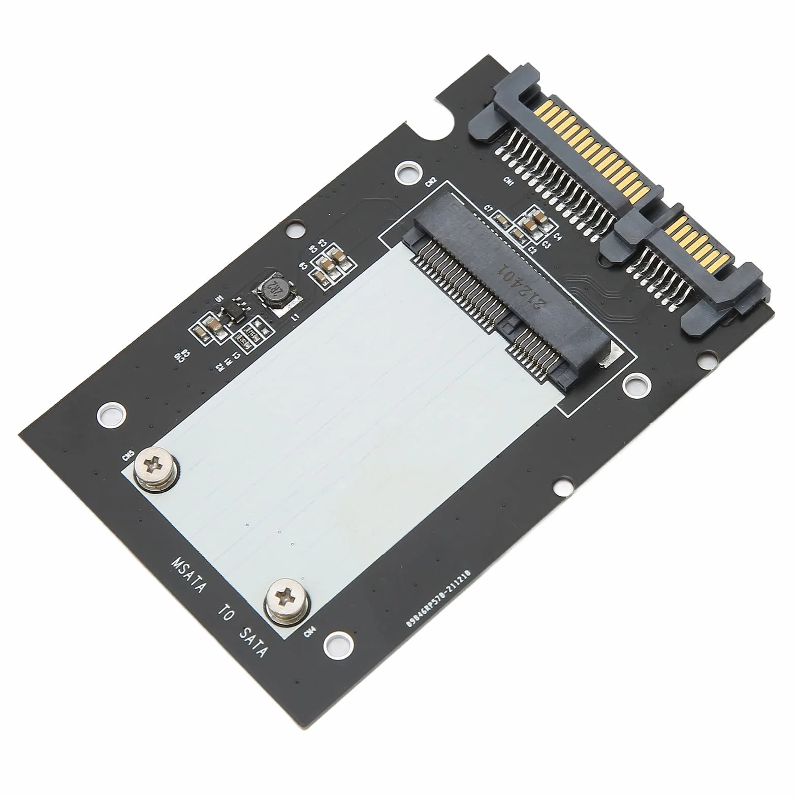 Adapter MSATA do SATA III 6 Gb/s Interfejs Szybkiego Transferu Pamięci Masowej Karta Konwertera Dysku Twardego Mini Dysk Twardy Sata o Wysokiej Wydajności, dla Dysku SSD MSATA 26.8/50.95mm