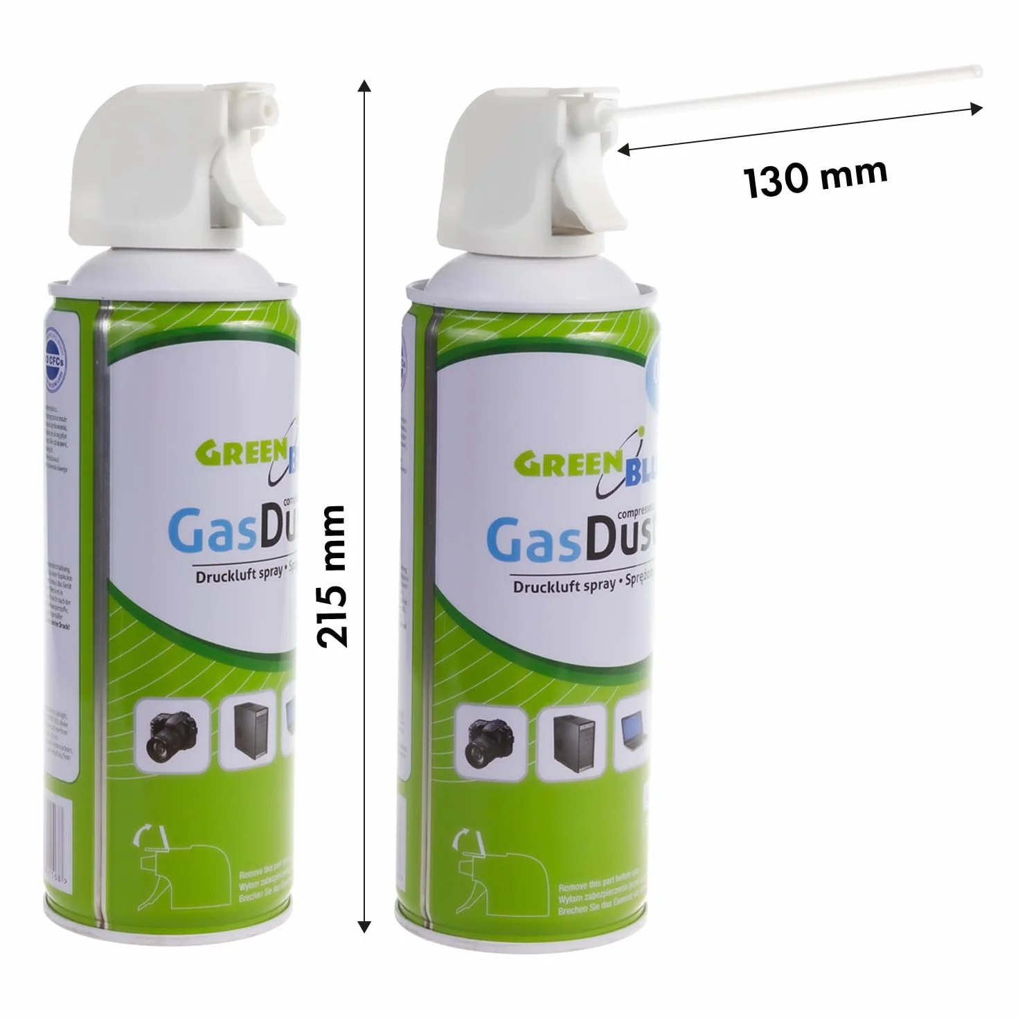 Green Blue GB400 Sprężone Powietrze o Pojemność 400ml, Sprężone Powietrze do Czyszczenia Komputera i innych Urządzeń Elektronicznych, Profesjonalny Atomizer do Czyszczenia Sprzętu Biurowego