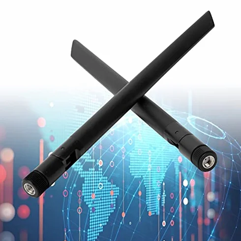 2 Szt.Kabel do SMA + 2 Szt.M.2 WiFi Bluetooth Zewnętrzna Antena 8DB, Obsługa Karty Blueooth 802.11a / B/G/N/Ac, do Bezprzewodowej Karty Sieciowej NGFF/M.2