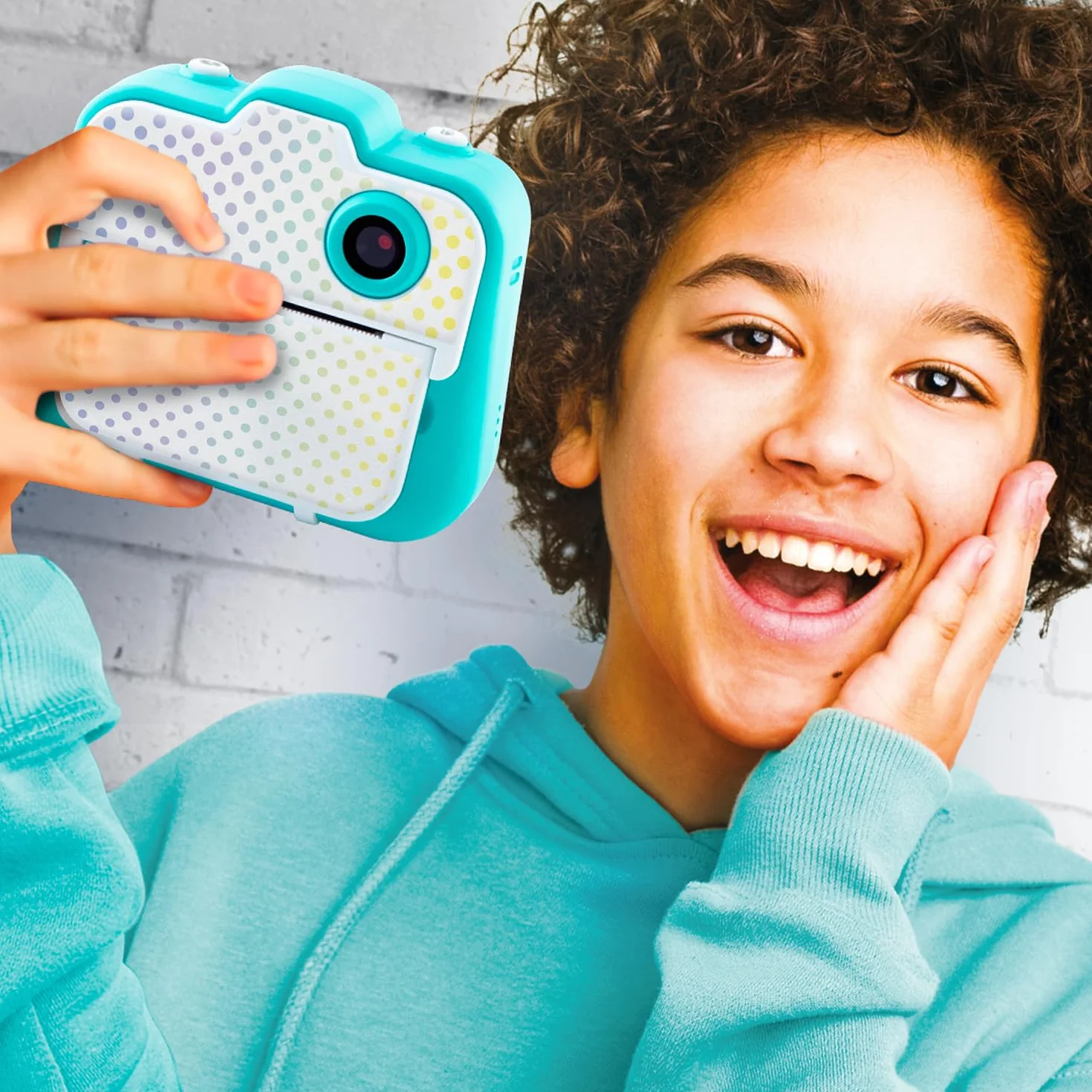 Canal Toys - Aparat do natychmiastowego druku fotograficznego, selfie i wideo - papier termiczny na 250 zdjęć - Wyświetlacz LCD - od 8 lat - CLK 001, jasnoniebieski