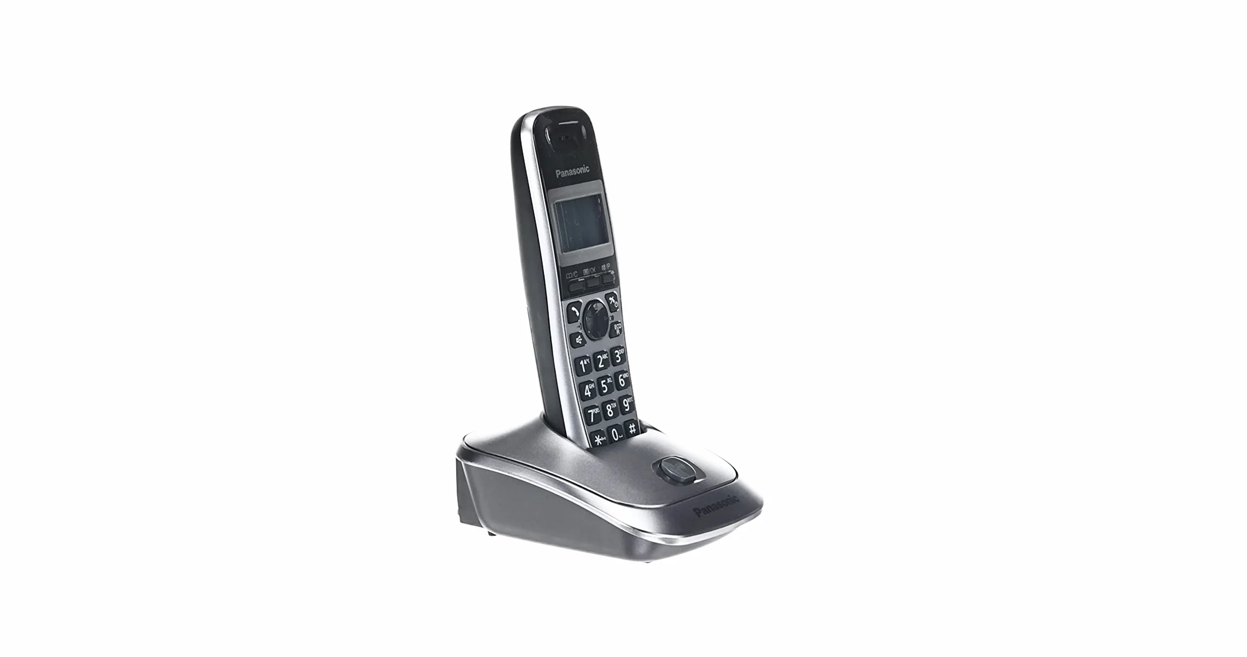 Panasonic KX-TG2511JTM Telefon Stacjonarny, Pomarańczowy/Szary/Czarny, 15 x 15 x 30 cm