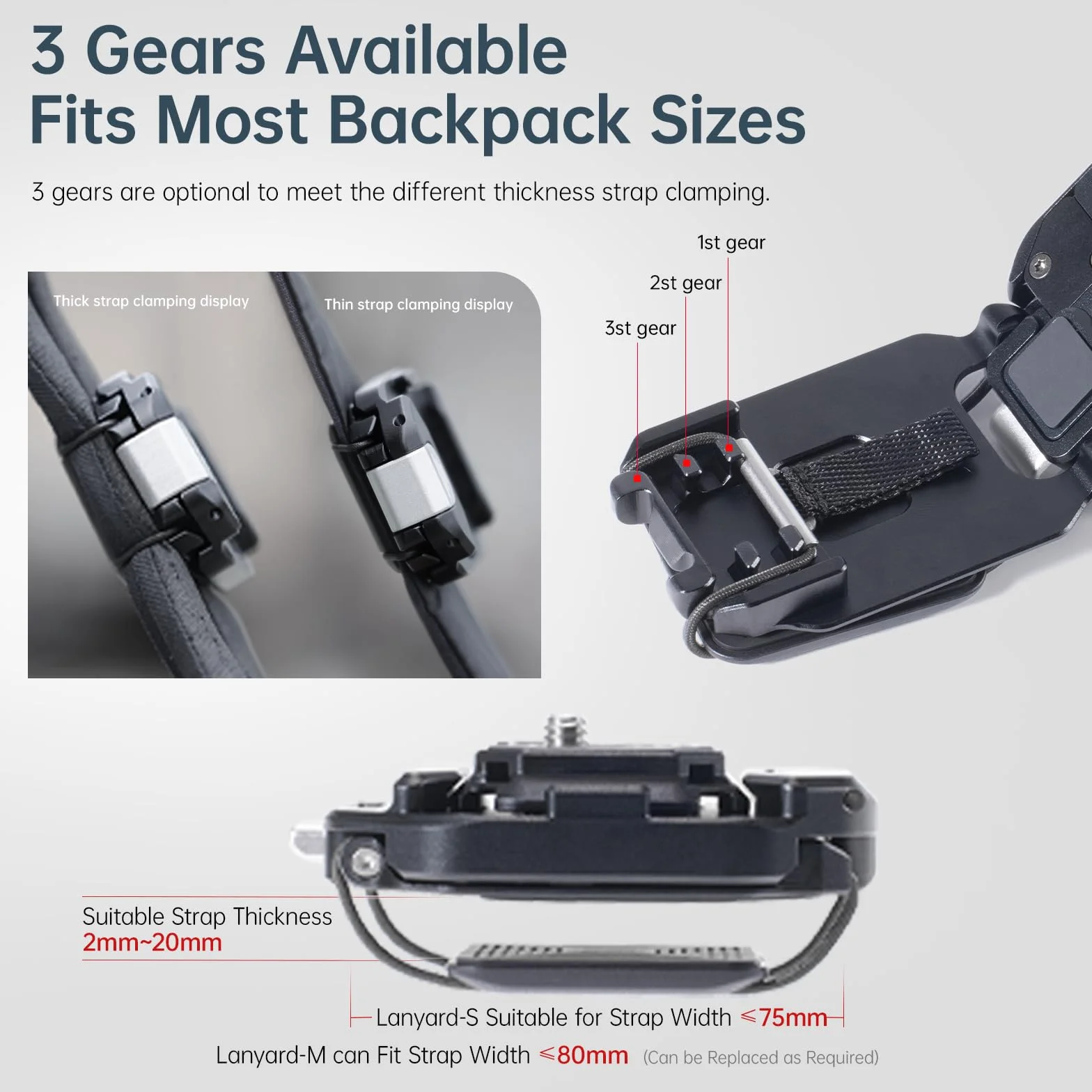FALCAM F38 Kit Clip Camera V2, F38 klips plecak z płytą na plecak pasek na ramię i aparat F38B3803