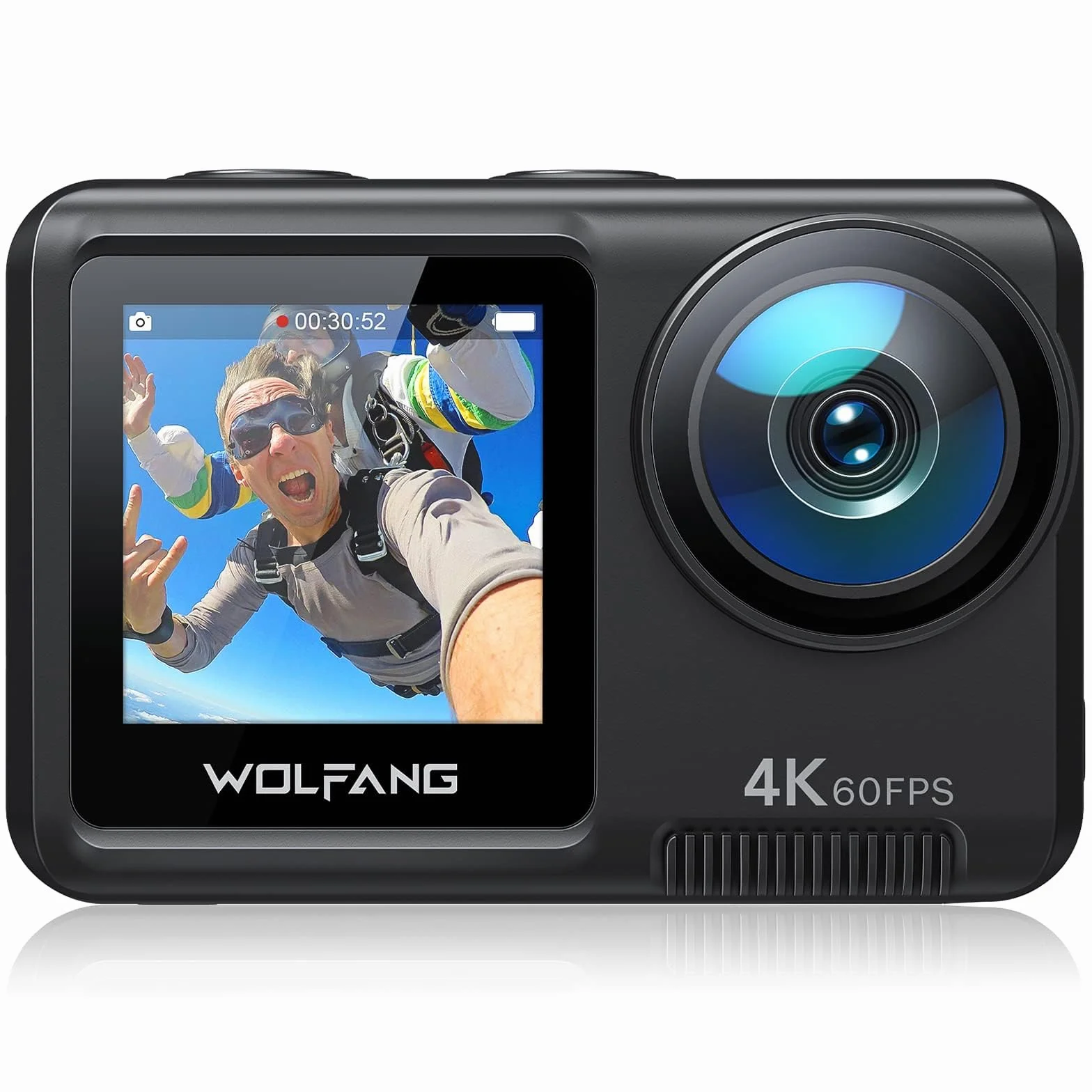 WOLFANG GA420 Action Cam 4K 60 FPS kamera sportowa wodoszczelna IPX7 EIS stabilizator obrazu