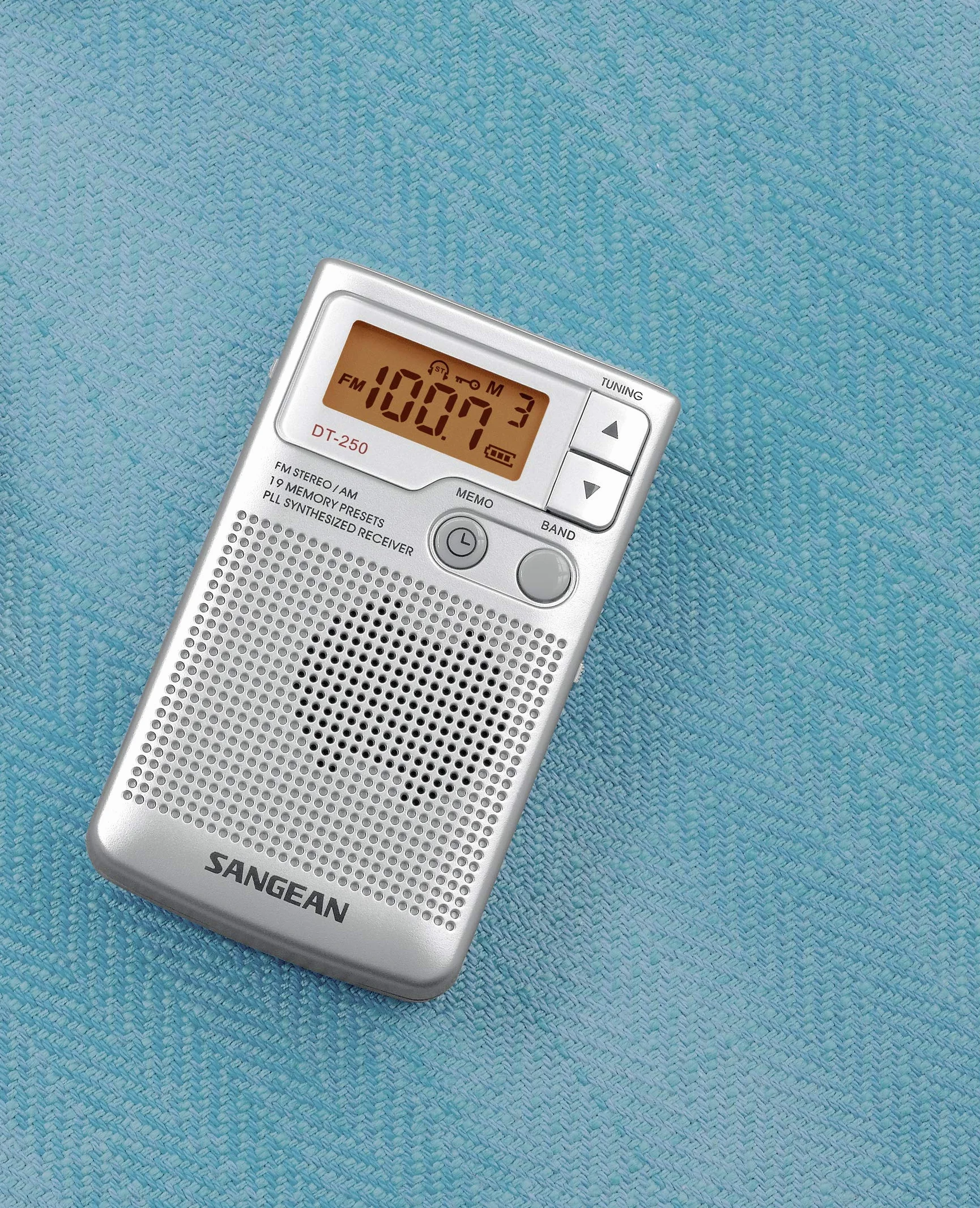 Sangean DT-250 radio, srebrny