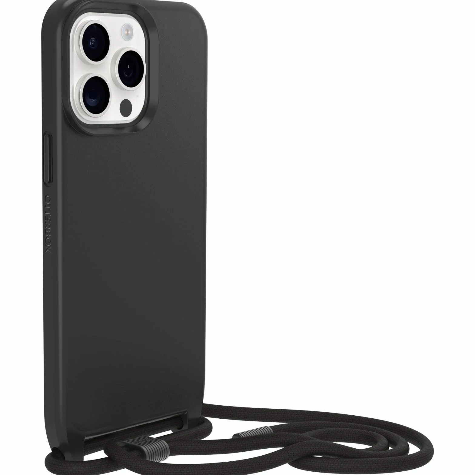 OtterBox React etui z MagSafe na iPhone 15 Pro Max, ultracienkie, z regulowanym paskiem na szyję, czarne