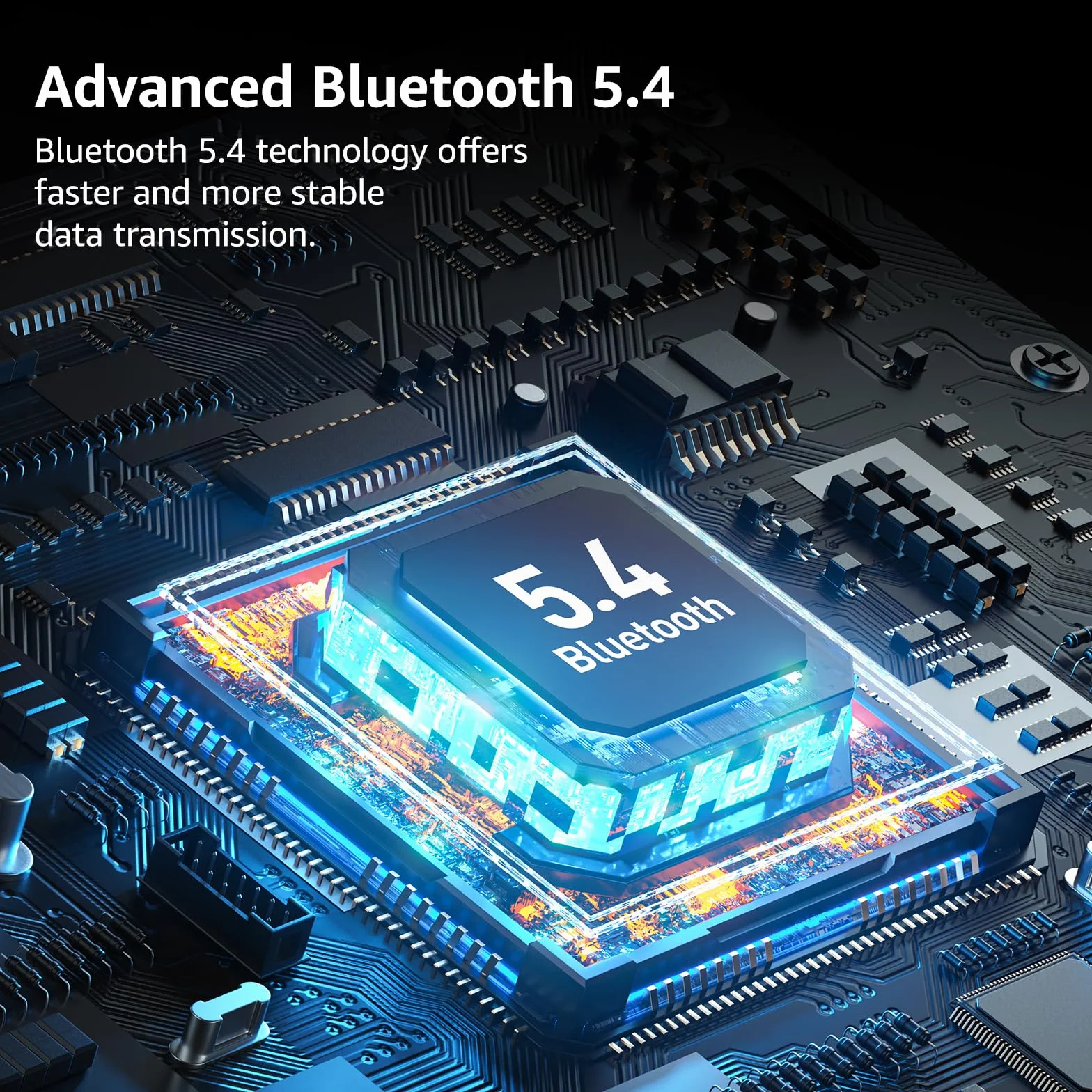 TOZO HA1 Słuchawki Bluetooth 5.4 ENC redukcja szumów bezprzewodowy składany 70H bas stereo Błękitny
