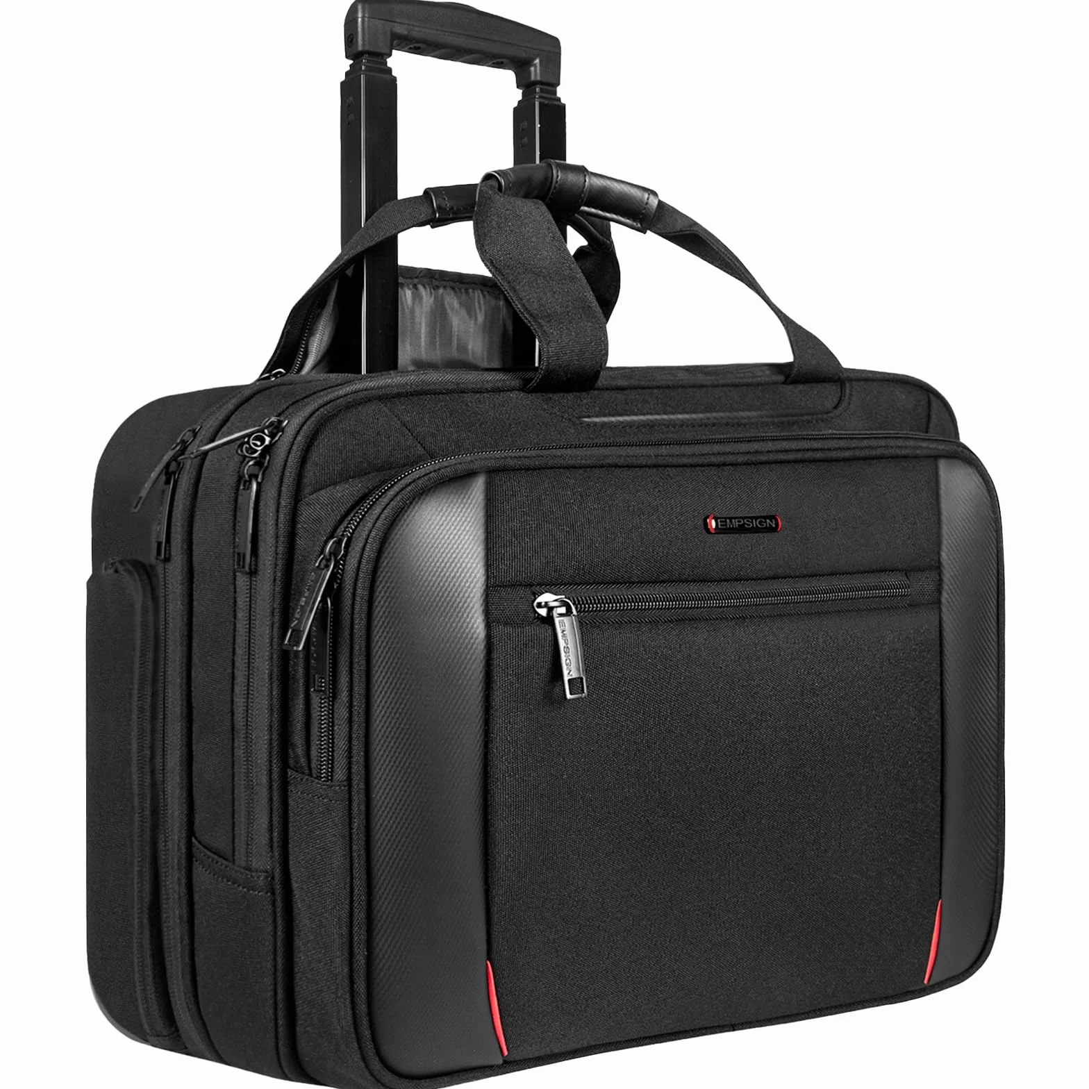 EMPSIGN Plecak na laptopa na kółkach 17,3 cala Wodoodporny RFID