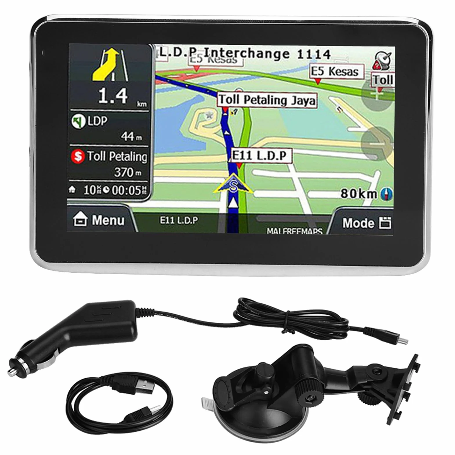 Nawigacja GPS 5-calowy Podwójny System Ekran Dotykowy Uniwersalny do Samochodów Ciężarowych RV