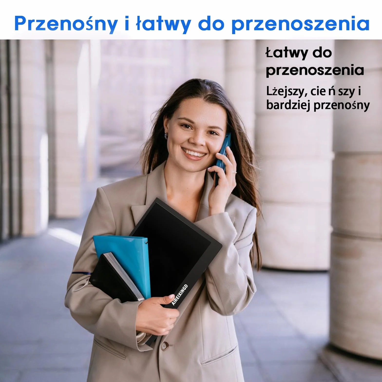 Przenośny monitor, 11,6" 1920×1080 FHD IPS przenośny ekran do laptopa ze stojakiem,montaż VESA, drugi ekran do laptopa/PC/Mac/PS5/Xbox - złącze USB C i HDMI [Klasa energetyczna A]