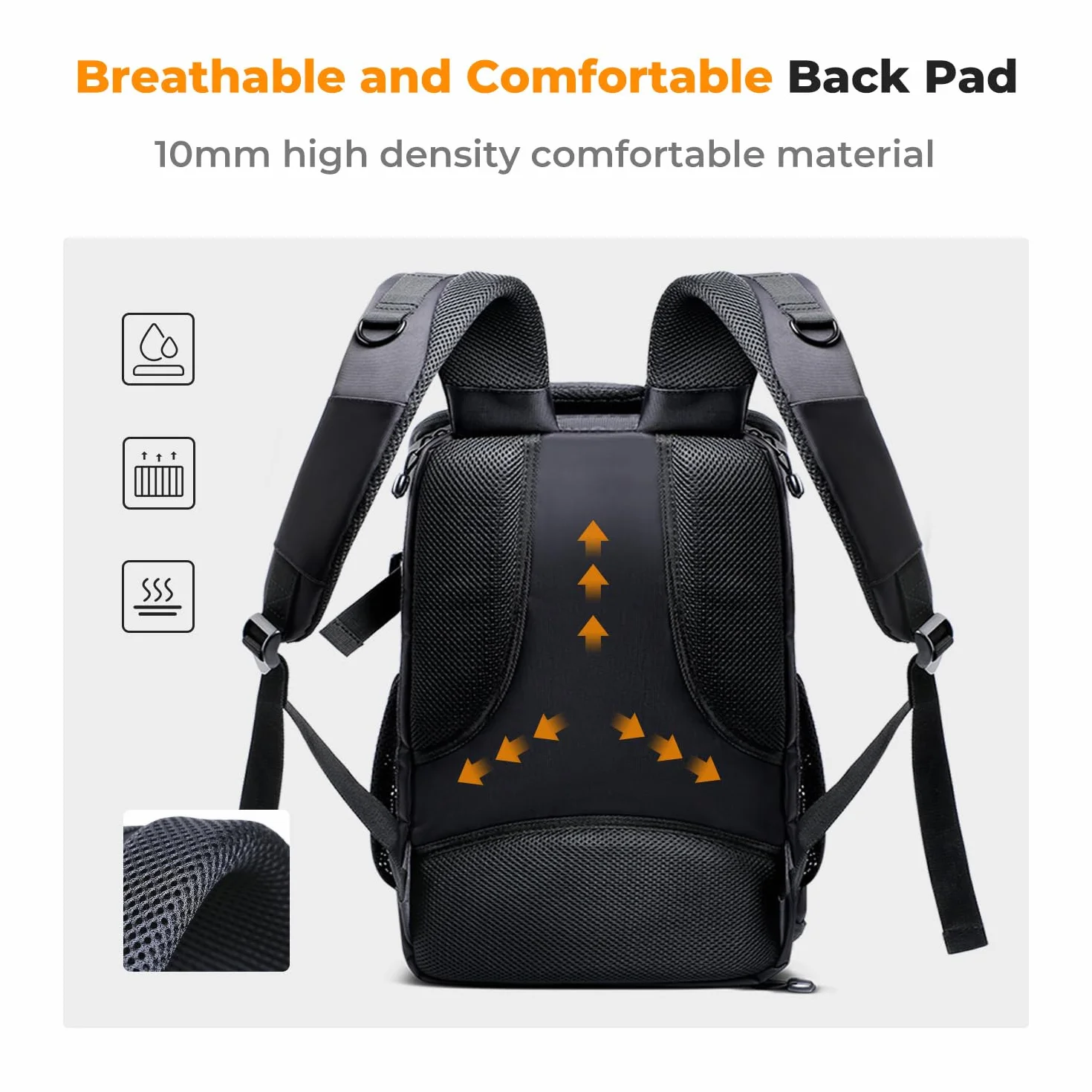 K&F Concept Plecak na aparat z osłoną przeciwdeszczową, torba na DSLR dron, obiektyw, laptop 16 cali