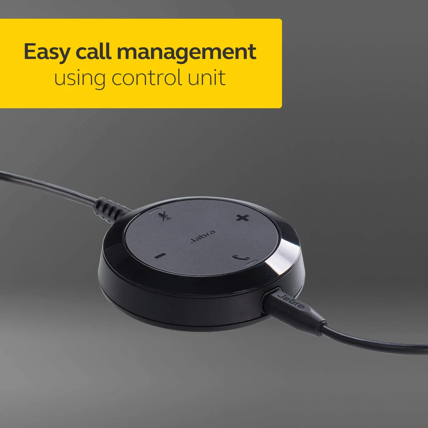 Jabra Evolve 30 UC Stereo Headset – Unified Communications Headphones for VoIP Softphone with Passive Noise Cancellation – USB-Cable with Controller – Black