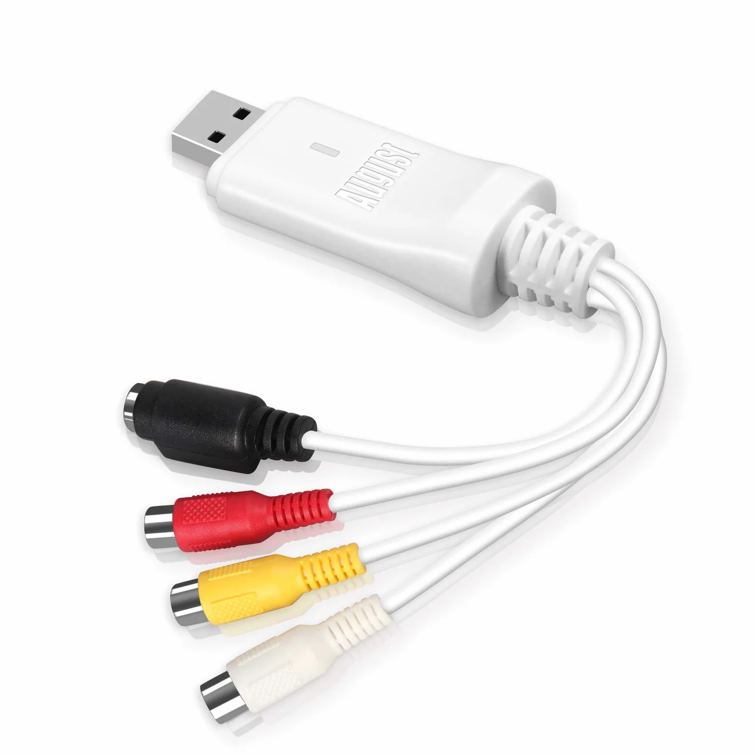 Karta przechwytywania wideo USB - August VGB300 - Przenieś taśmy VHS Hi8 8 mm na PC lub Mac Composite In lub S-Video do kamer i nagrywarek wideo VCR/Capture do gier Xbox 360 i PS3