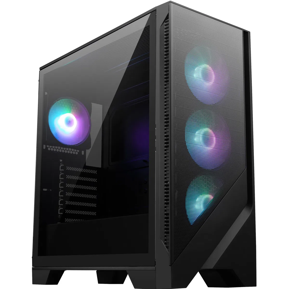 MSI MAG Forge 321R Airflow Mid-Tower obudowa PC – pojemność ATX, obsługa RTX 40 GPU, wentylator ARGB, magnetyczny filtr kurzu, szkło hartowane, Hub 4 ARGB, USB 3.2 generacji 2 x 2 typ C
