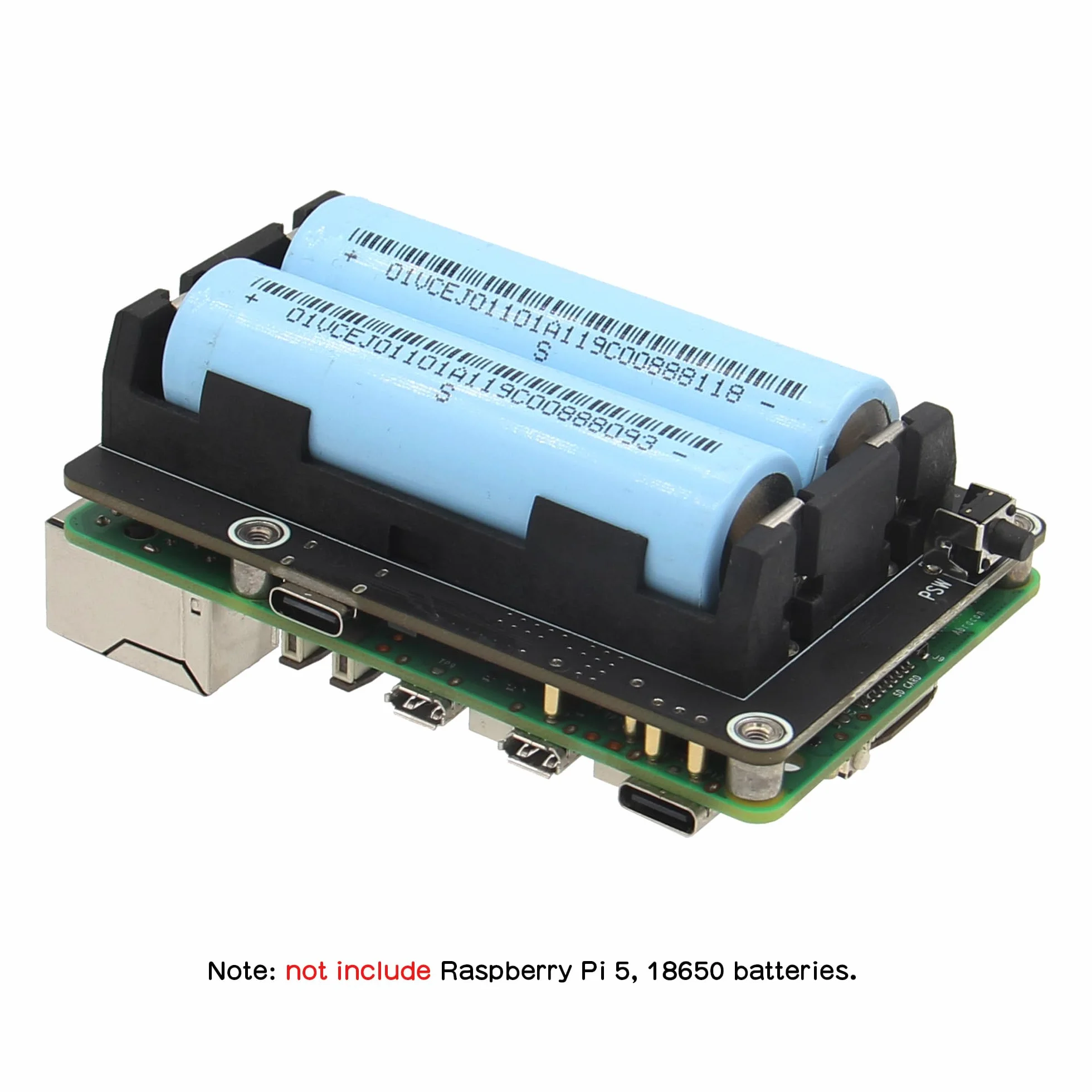 Geekworm X1200 5V UPS Shield for Raspberry Pi 5, with Max 5.1V 5A Output & Auto Power On & Safe Shutdown & Power Loss Detection Function