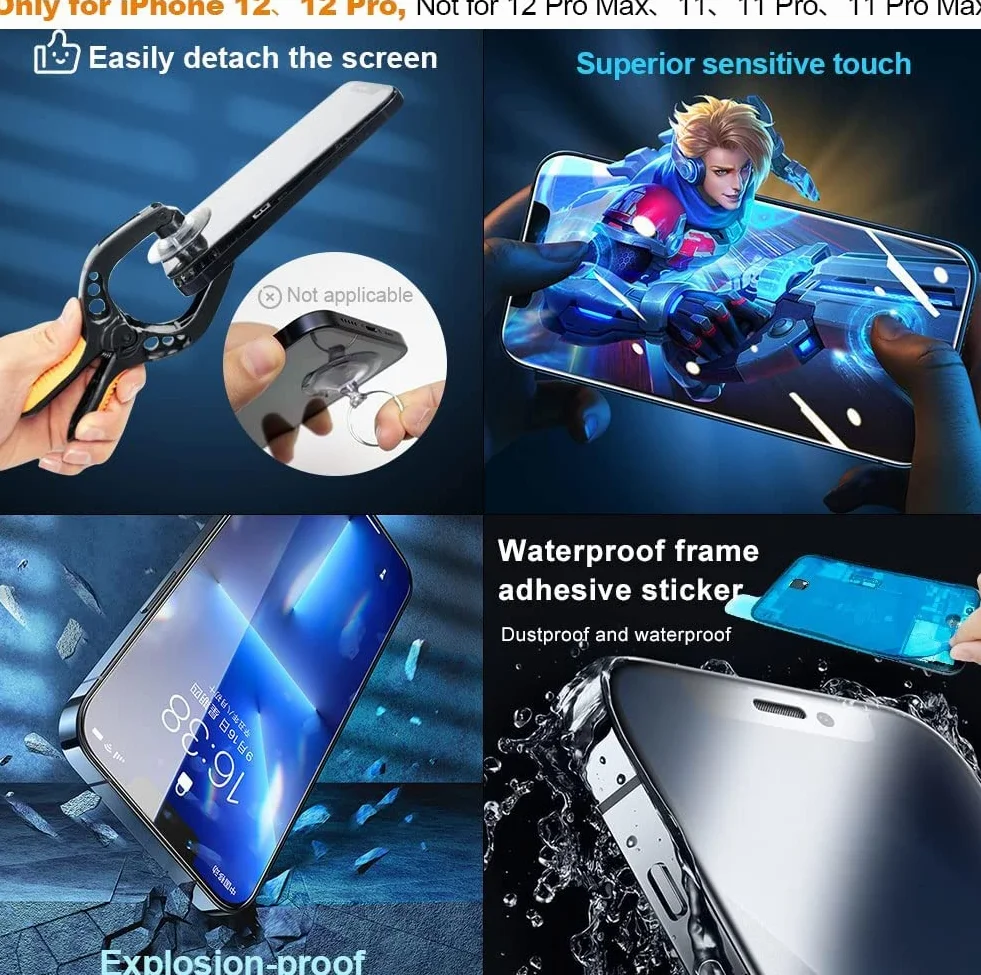 EFaith Wyświetlacz do iP12 pro 6," OLED ekran dotykowy Digitizer Assembly