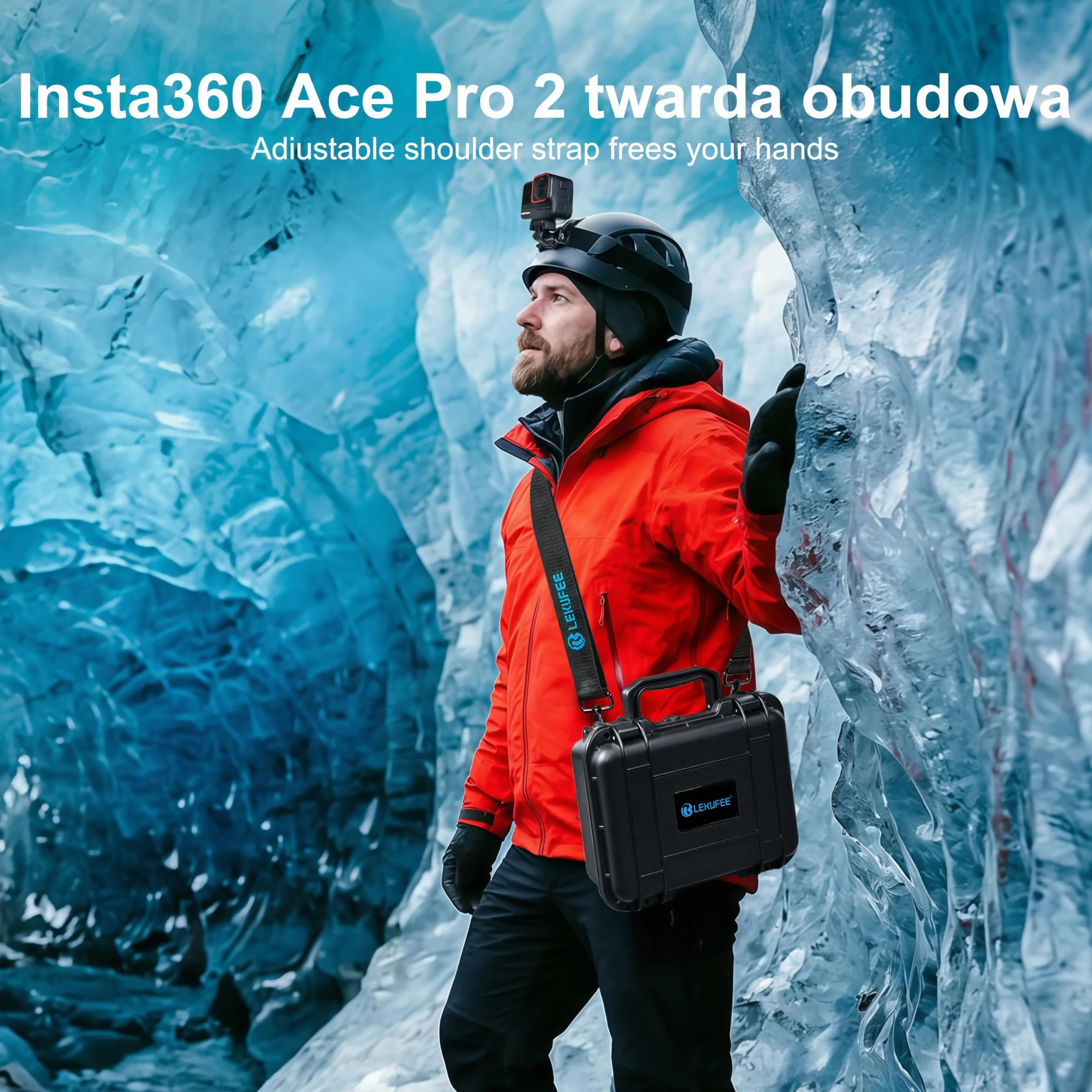 Lekufee Wodoodporny Pokrowiec na Insta360 Ace Pro 2/Insta360 Ace Pro/Insta360 Ace/Kamerę Akcji Transmisję na Żywo oraz Akcesoria (Tylko Pokrowiec）