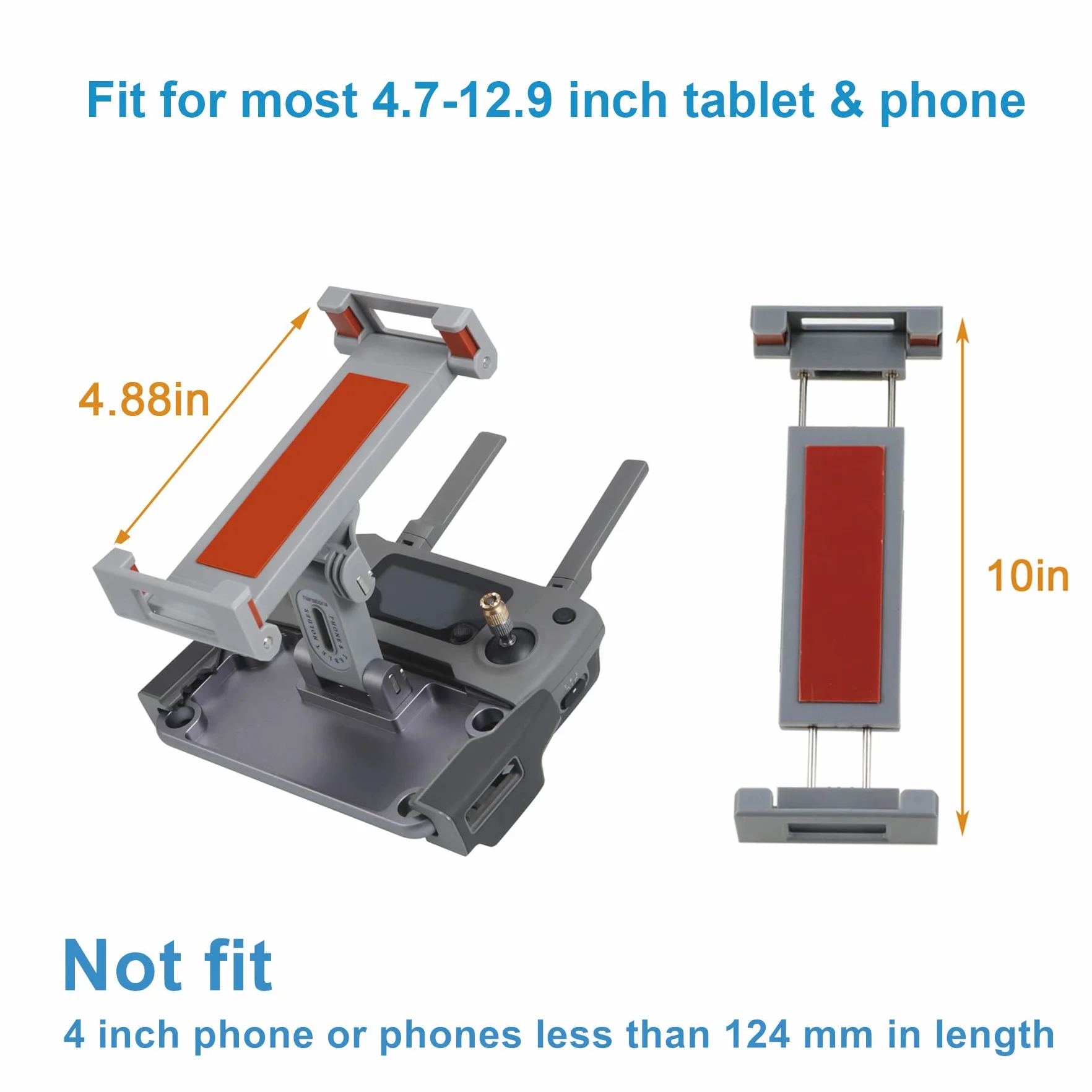 Uchwyt na telefon i tablet do DJI Mavic 2 Pro, Mavic 2 Zoom, DJI Mini SE, Mavic Mini, Mavic Pro, Mavic Air, Spark, pilot drona