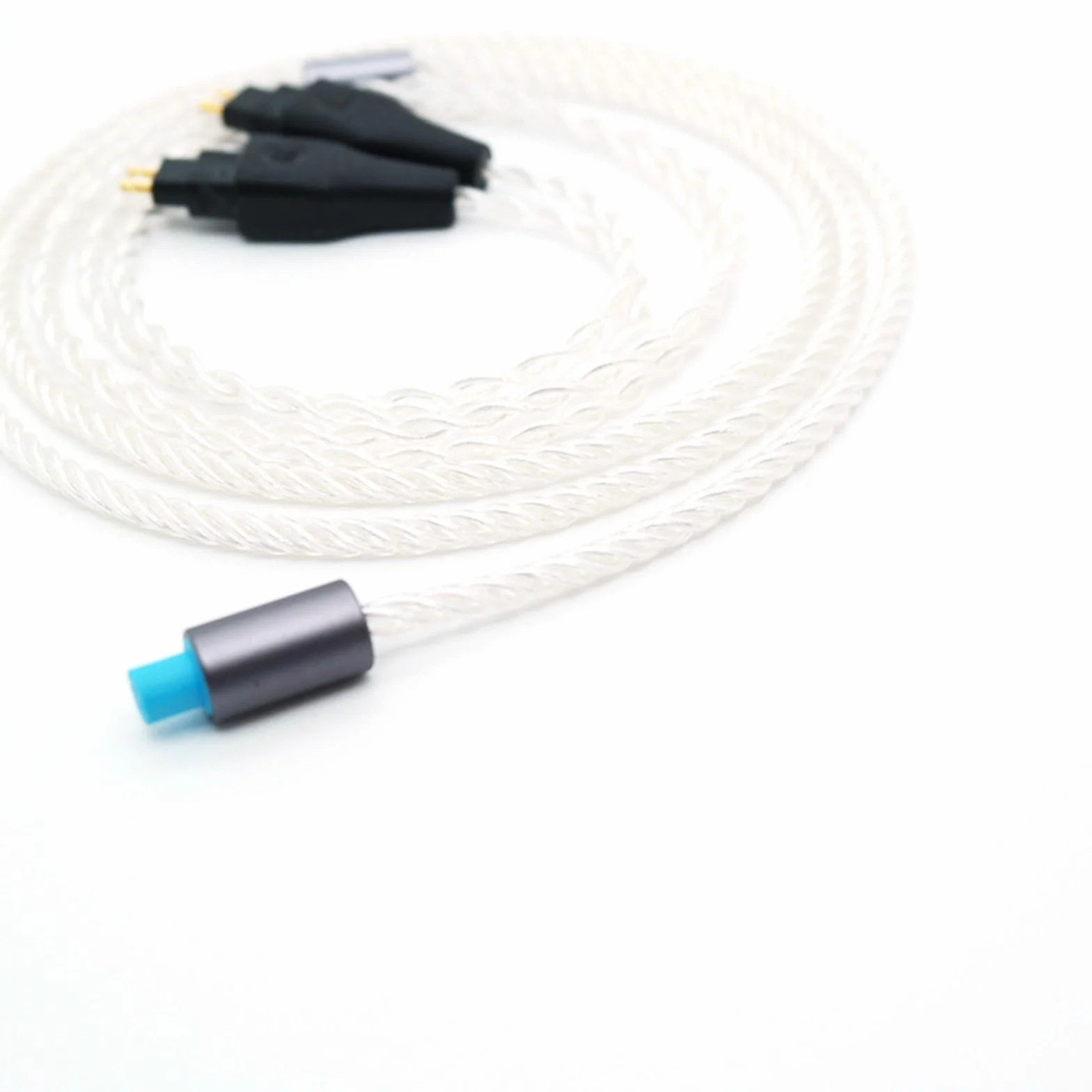 Zbalansowany Kabel z 4.4 mm,2.5 mm,3.5mm Adapterem do Sennheiser HD580 HD650 HD660 HD600S Słuchawki,HD414 HD25 3 w 1 Wymienny Aktualizacyjny Przewód(Srebrny)