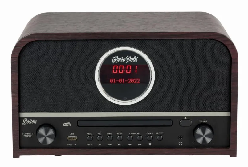 Radio BOSTON AM/FM DAB+ Bluetooth CD USB-A LED