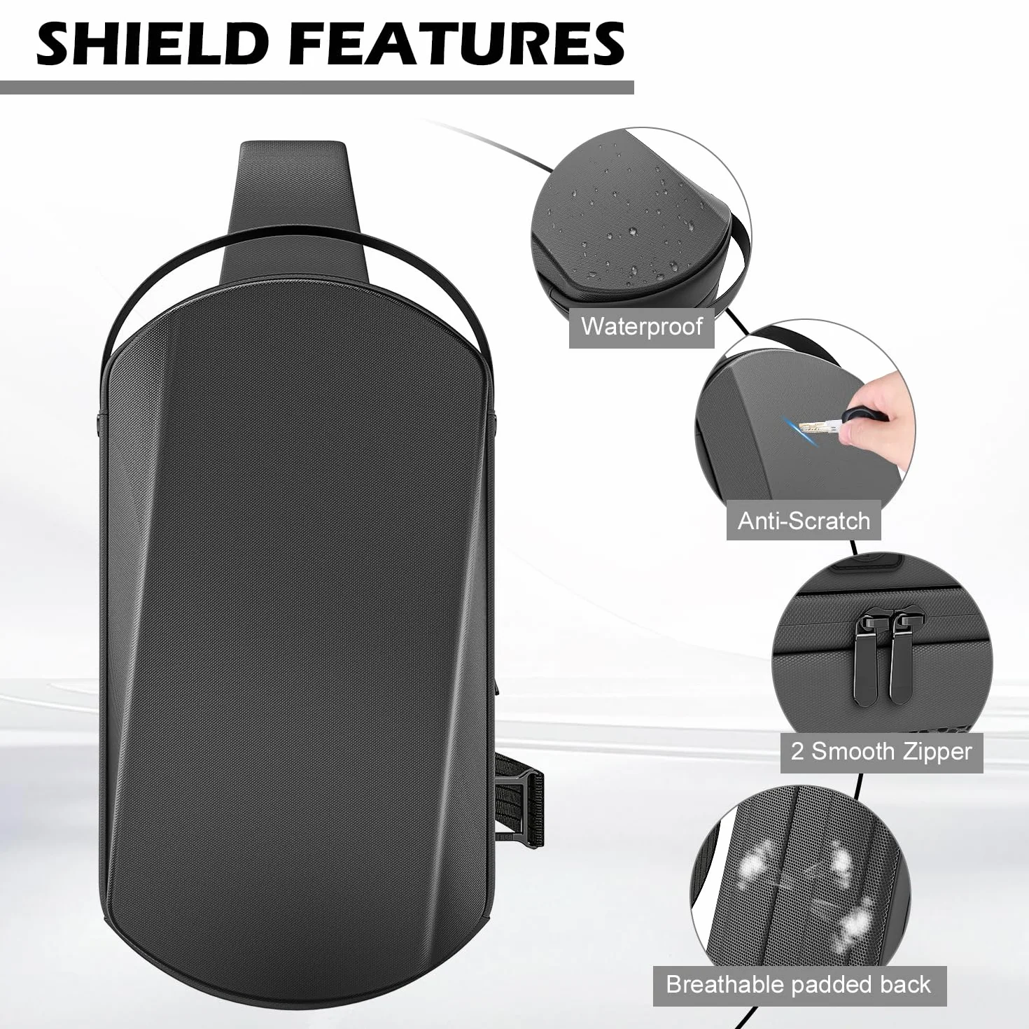 Torba do przenoszenia kompatybilna z Meta Quest 3S/Quest 3/Quest 2/Vision Pro/Pico 4, Hard Travel Case, kompatybilna z Kiwi Design, czarny, VRBag