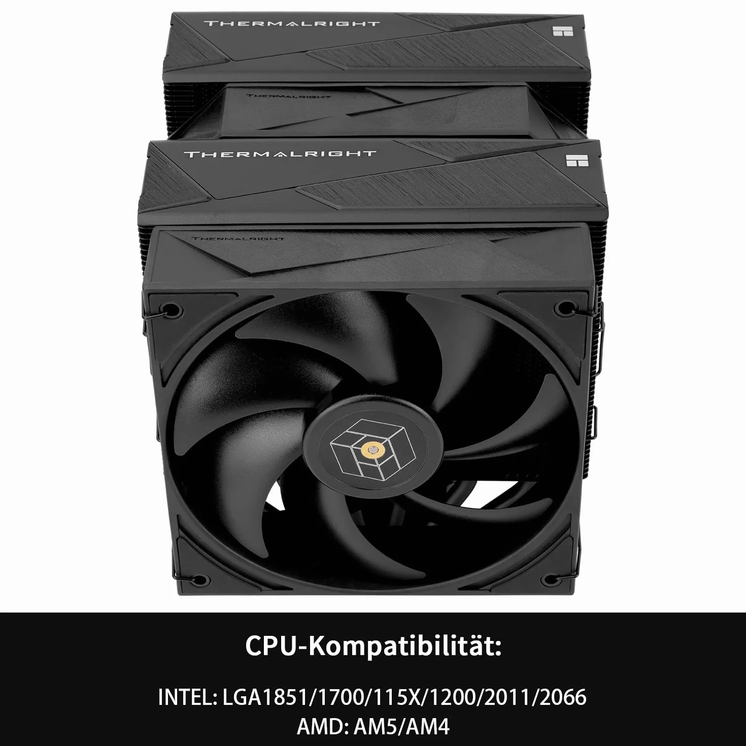 Thermalright Royal Pretor 130 Black chłodziarka powietrzna CPU, komputerowa chłodnica z podwójną wieżą, 6 rurek ciepła, chłodzenie CPU, wentylator Dual-PWM, wysokowydajna chłodnica PC, do AM4/AM5