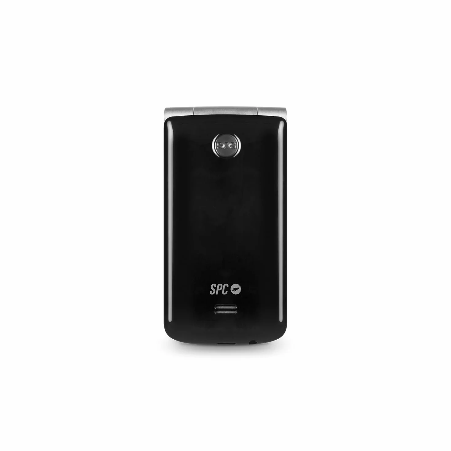 SPC Prince 4G telefon komórkowy dla seniorów z klapką, duże, łatwe w obsłudze przyciski, przycisk SOS i zdalna konfiguracja, stacja ładująca, USB-C i 2 bezpośrednie zapisywanie - czarny