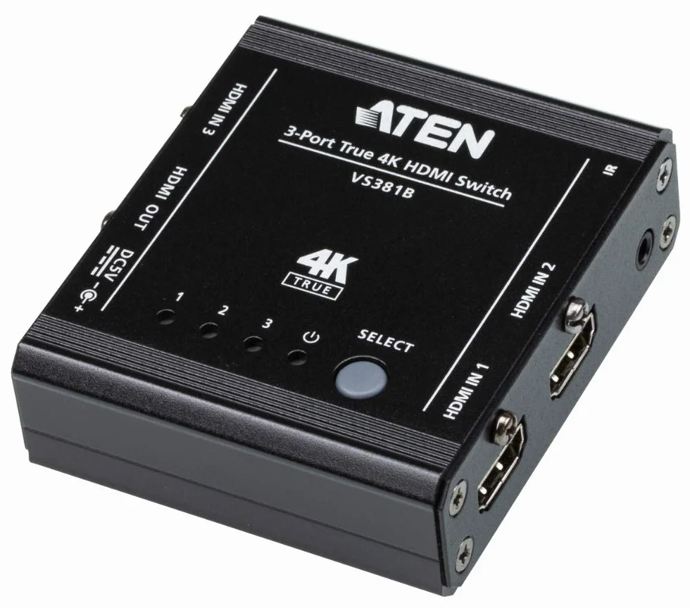 ATEN VS381B Przełącznik audio/wideo 4K HDMI 3 źródła 1 wyjście