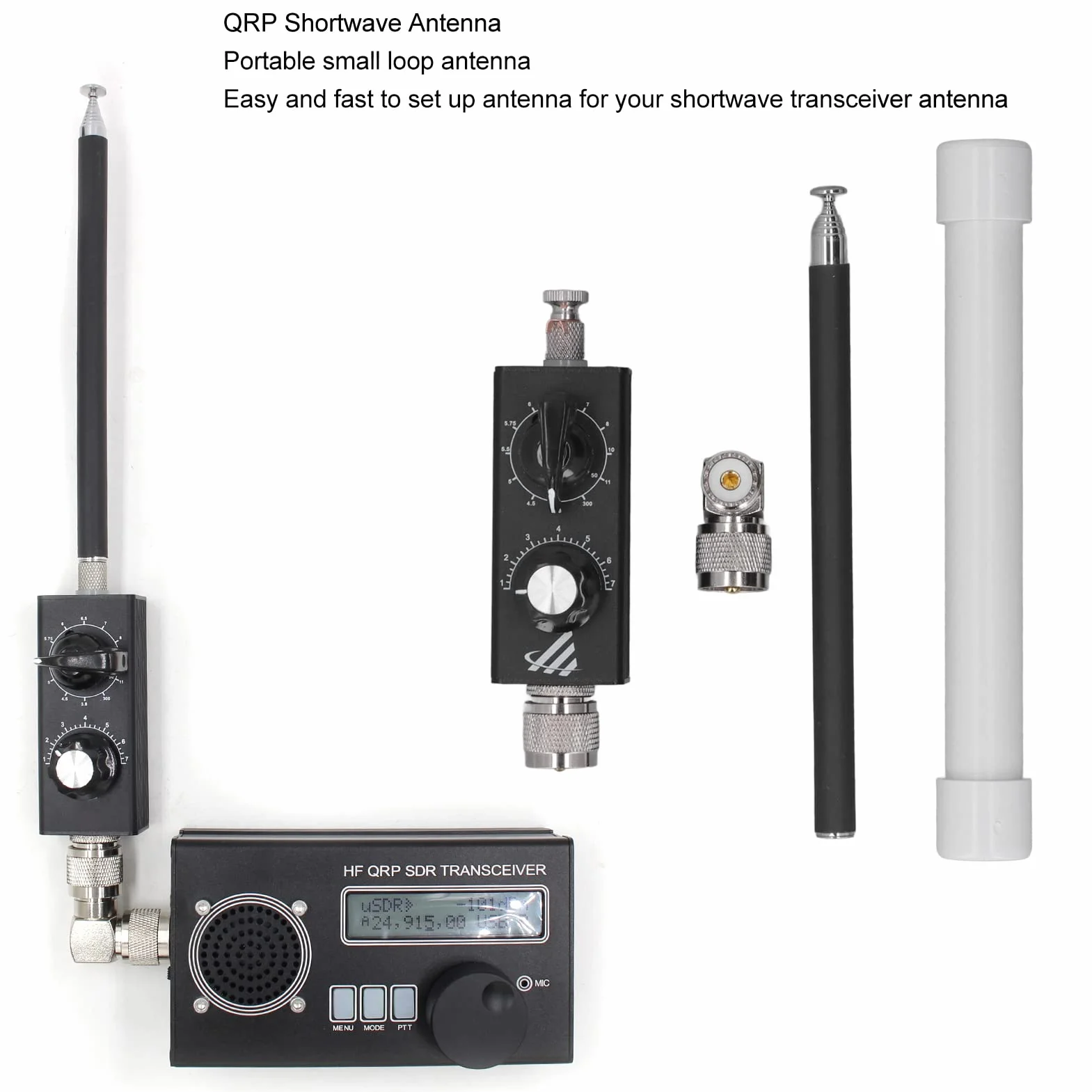 Przenośna Antena Krótkofalowa QRP HF Full Band Tuned FM - Odporna na Zakłócenia Lotnicze, Pętlowa o Niskiej Fali Stojącej do Odbierania i Wysyłania Sygnału